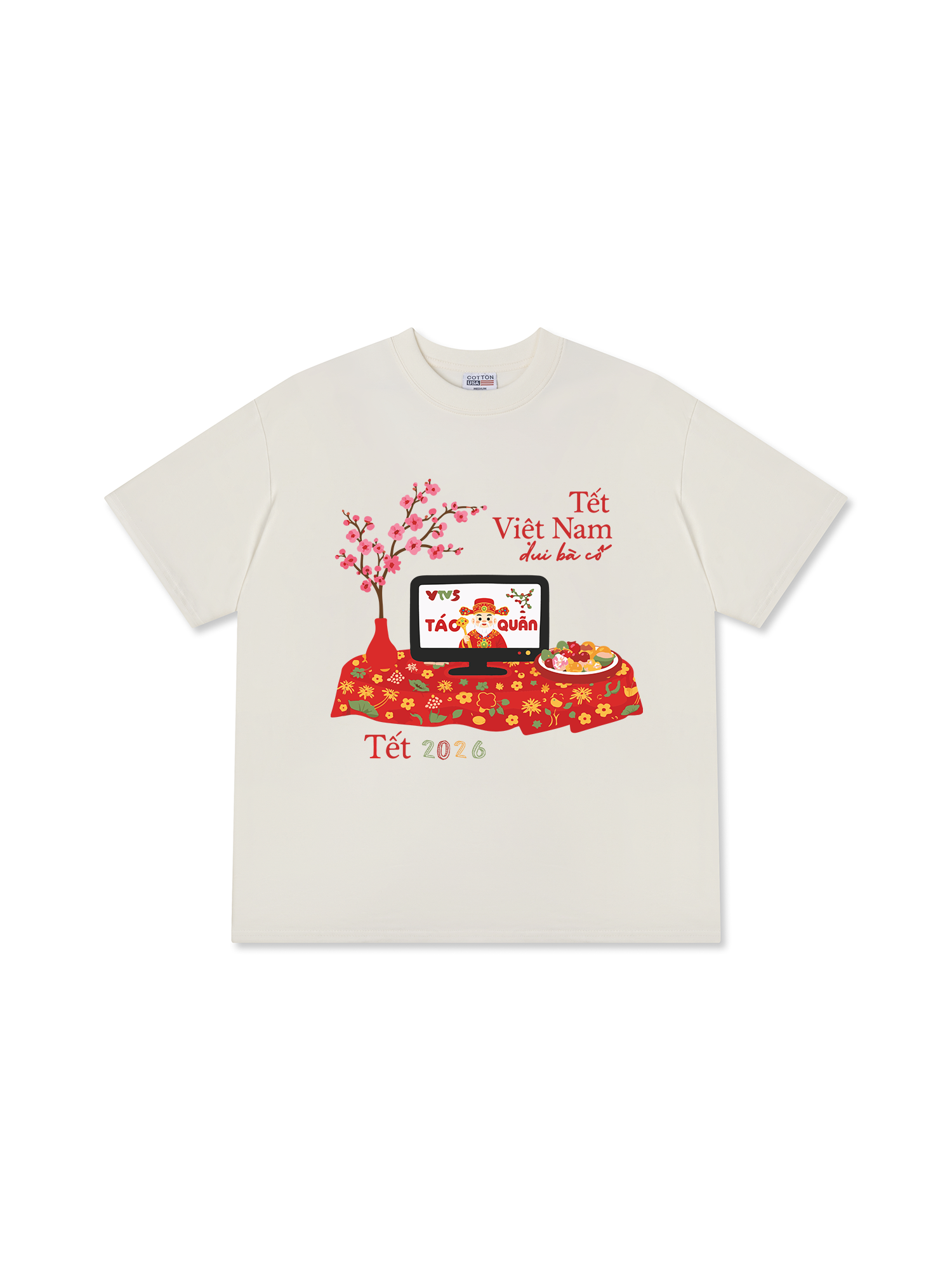 Áo Thun Relaxed Fit Tết Việt Nam - Xem Táo Quân