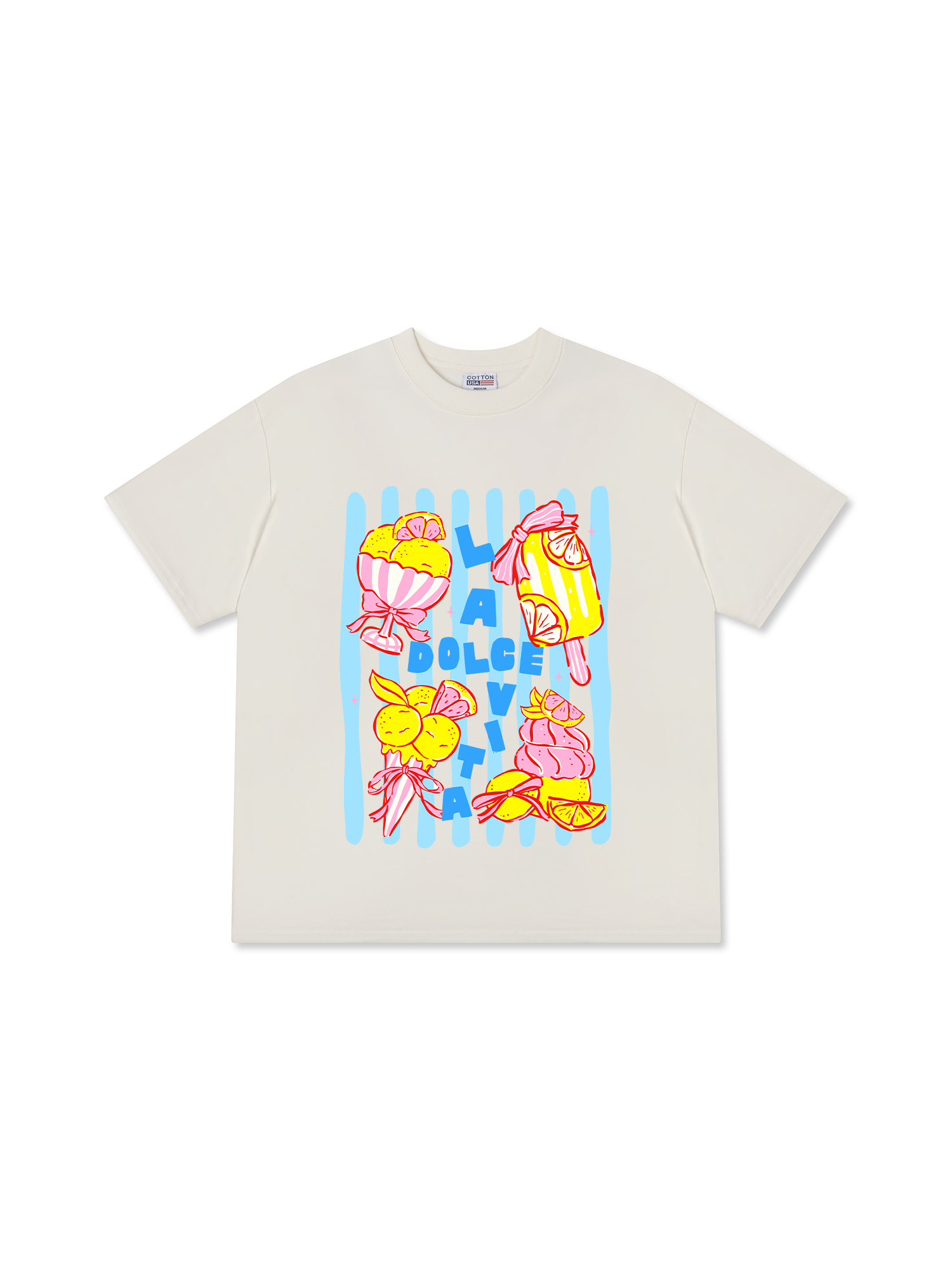 Áo Thun Relaxed Fit Lime Cream
