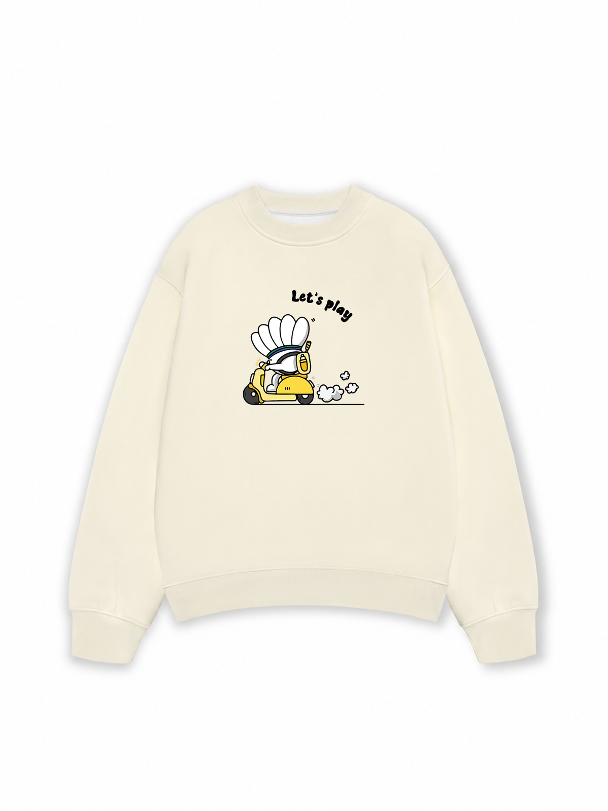 Áo Sweater Nỉ Hai Da Badminton Let's Play