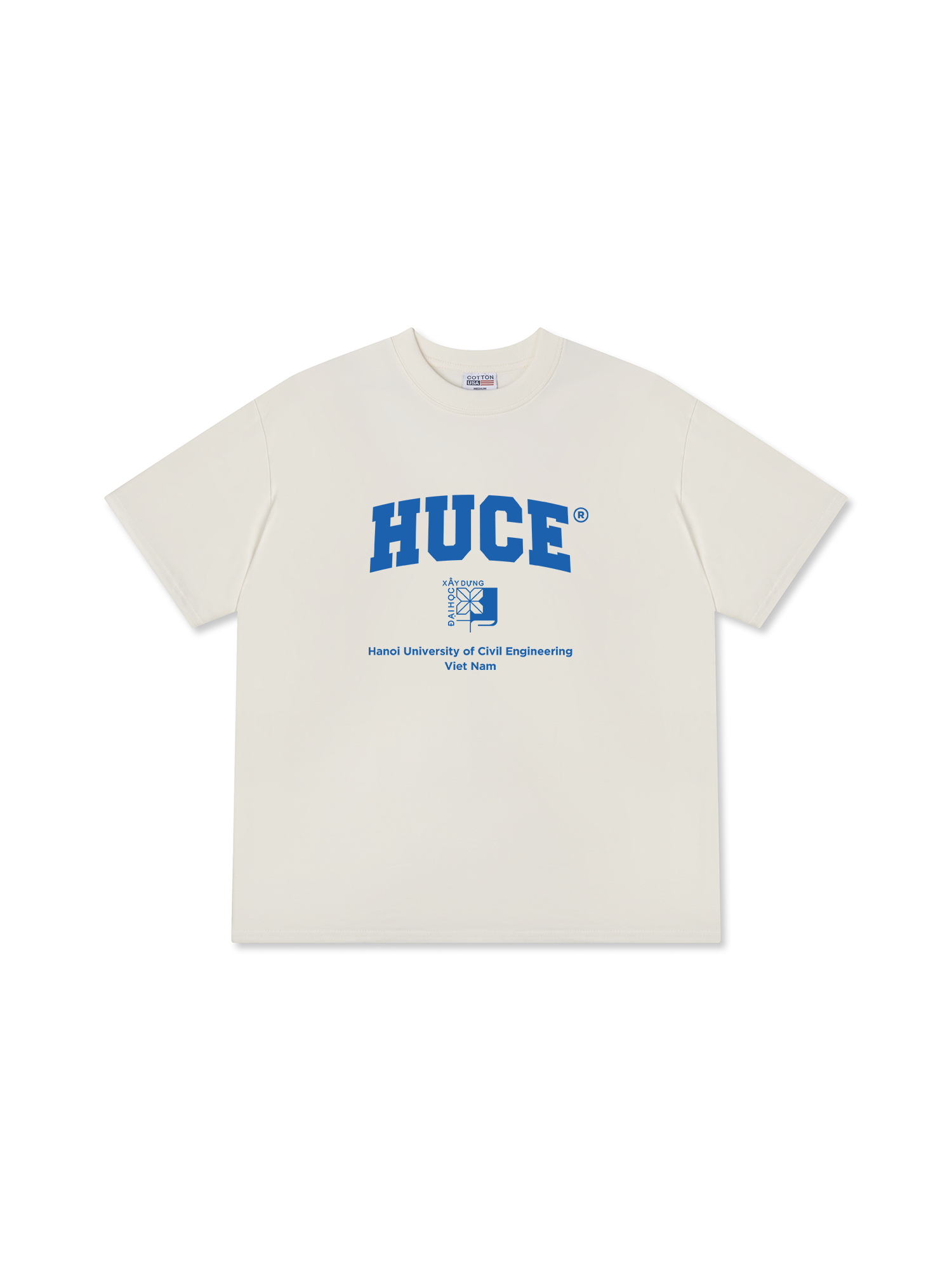 Áo Thun Relaxed Fit HUCE - Hanoi University of Civil Engineering