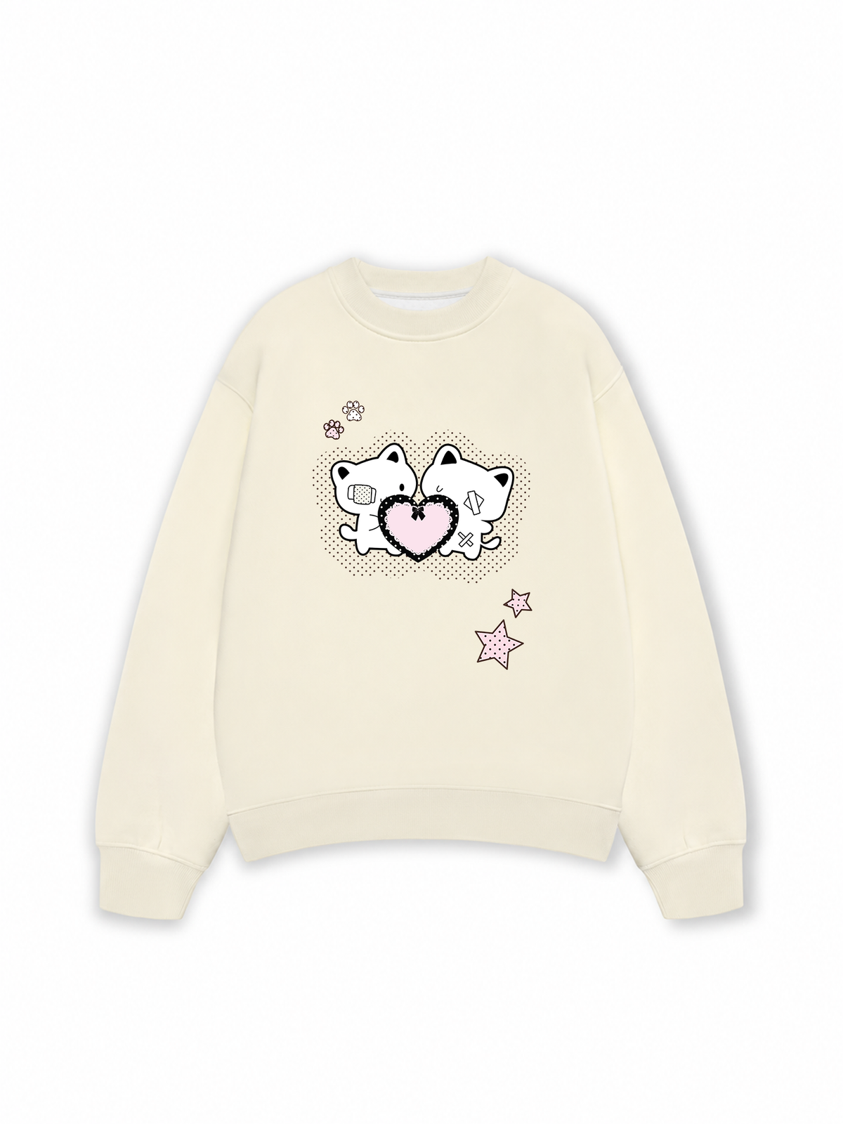 Áo Sweater Nỉ Hai Da Dotty Mood Starlight Kitty Care