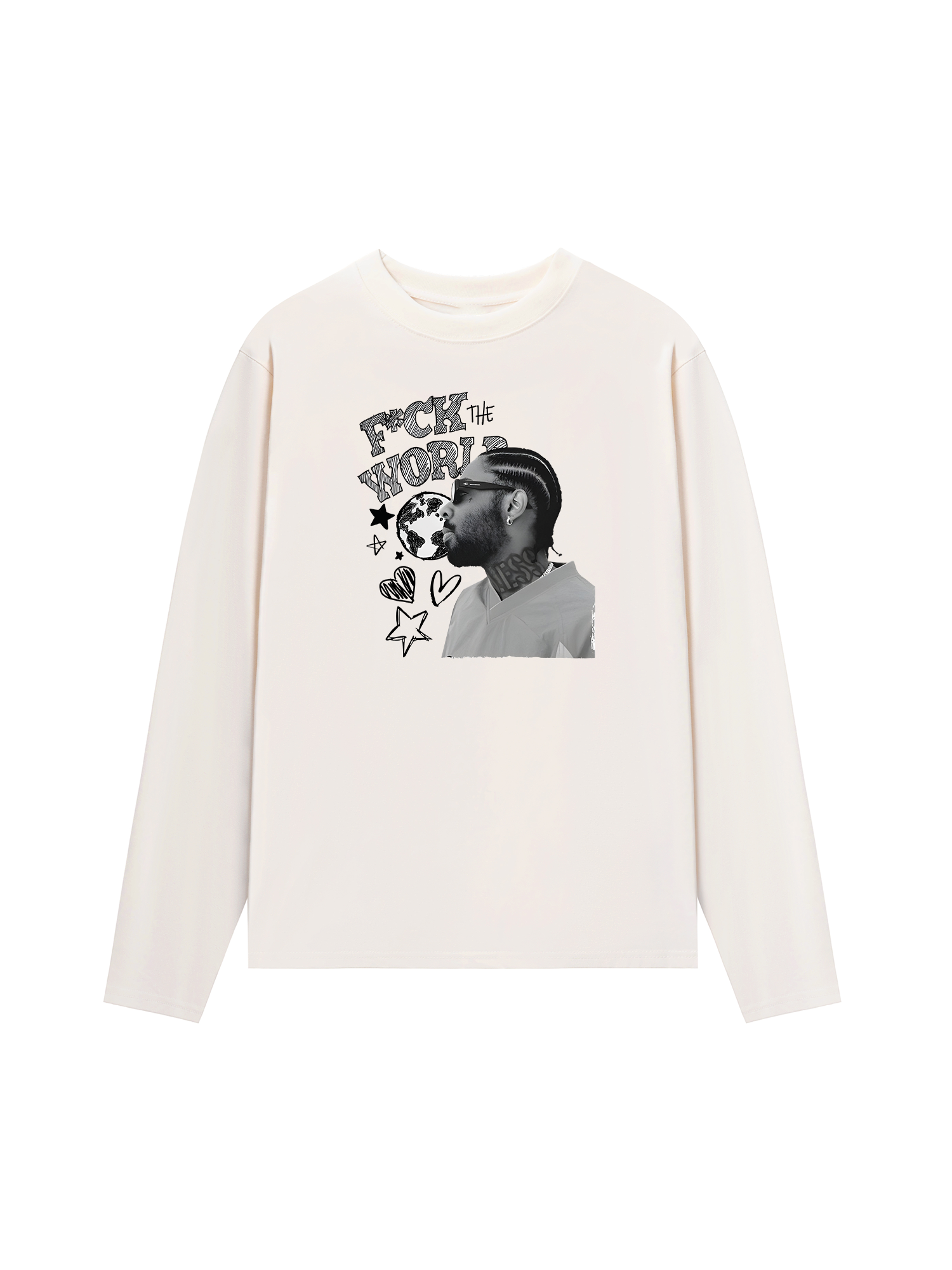 Áo Thun Dài Tay Tricou Brent Faiyaz Fck World
