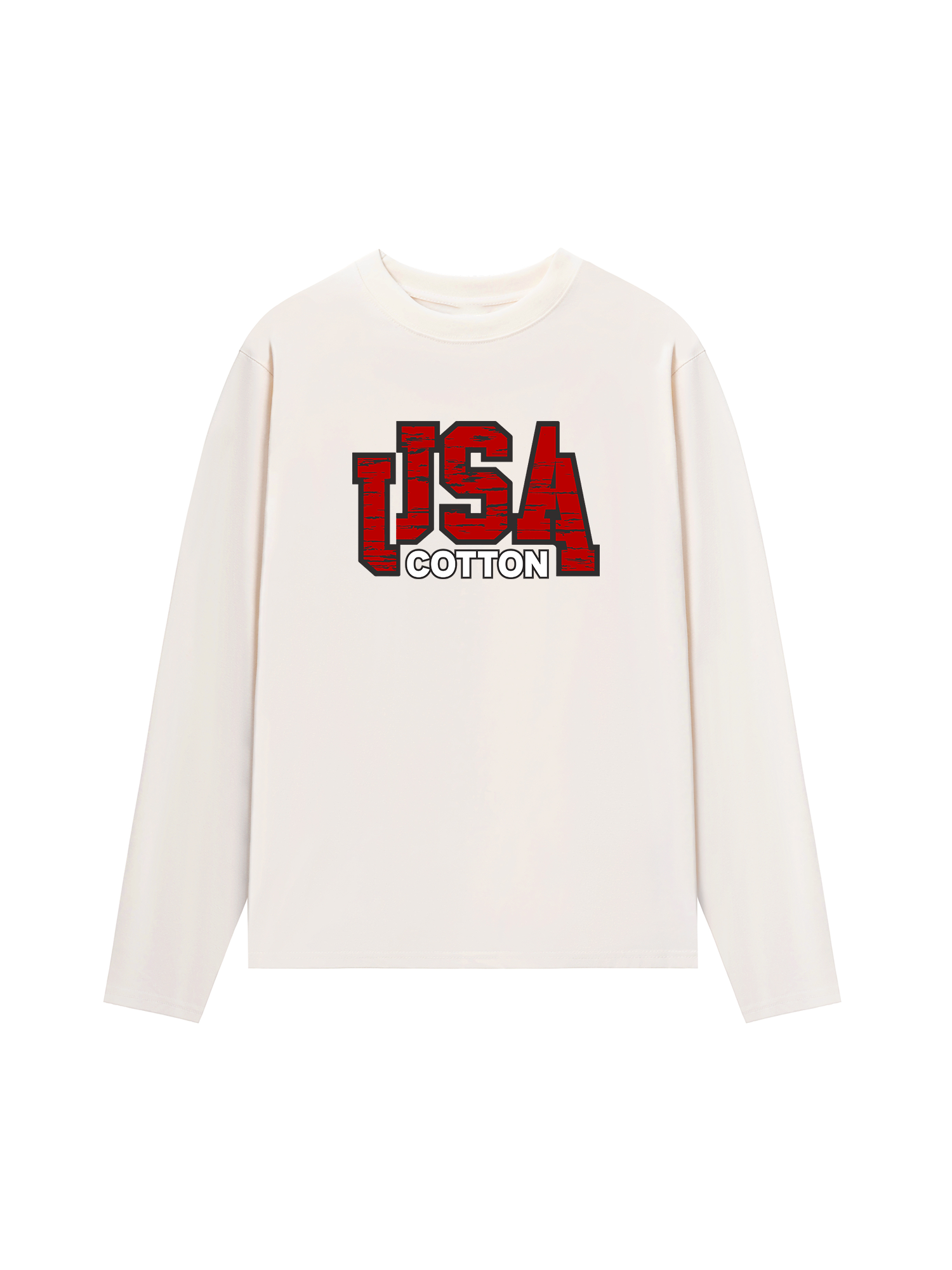 Áo Thun Dài Tay USA Scratched Typo