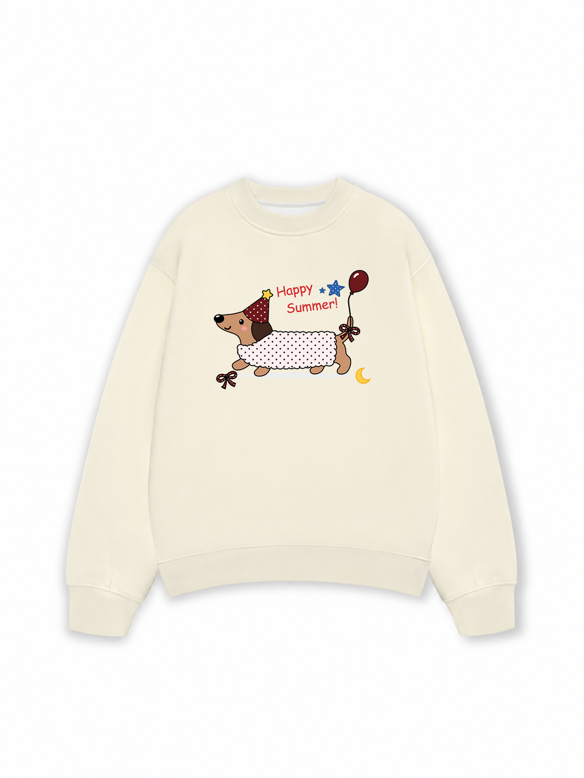 Áo Sweater Nỉ Hai Da Dotty Mood Happy Summer Dog