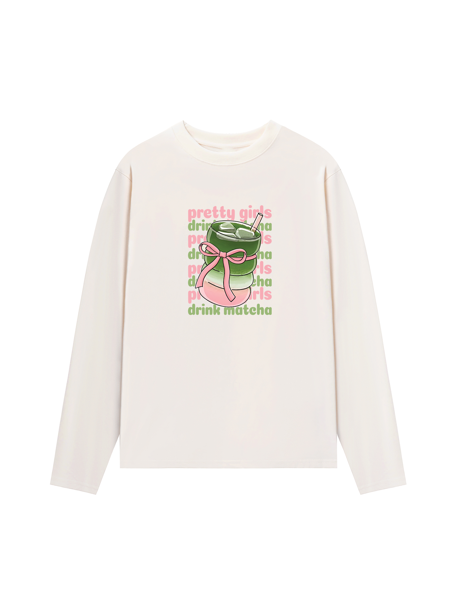 Áo Thun Dài Tay Pretty Girls Drink Matcha