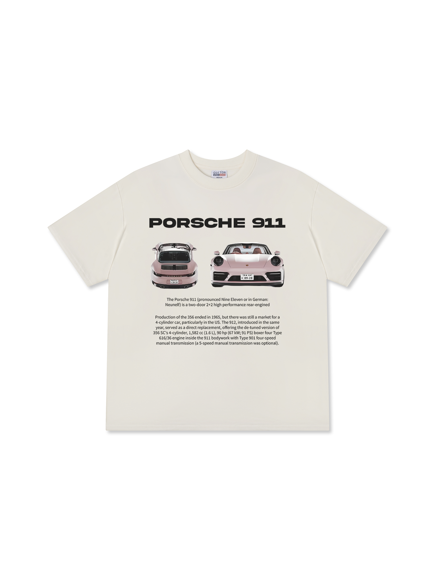 Áo Thun Relaxed Fit Porsche 911 Pear Pink