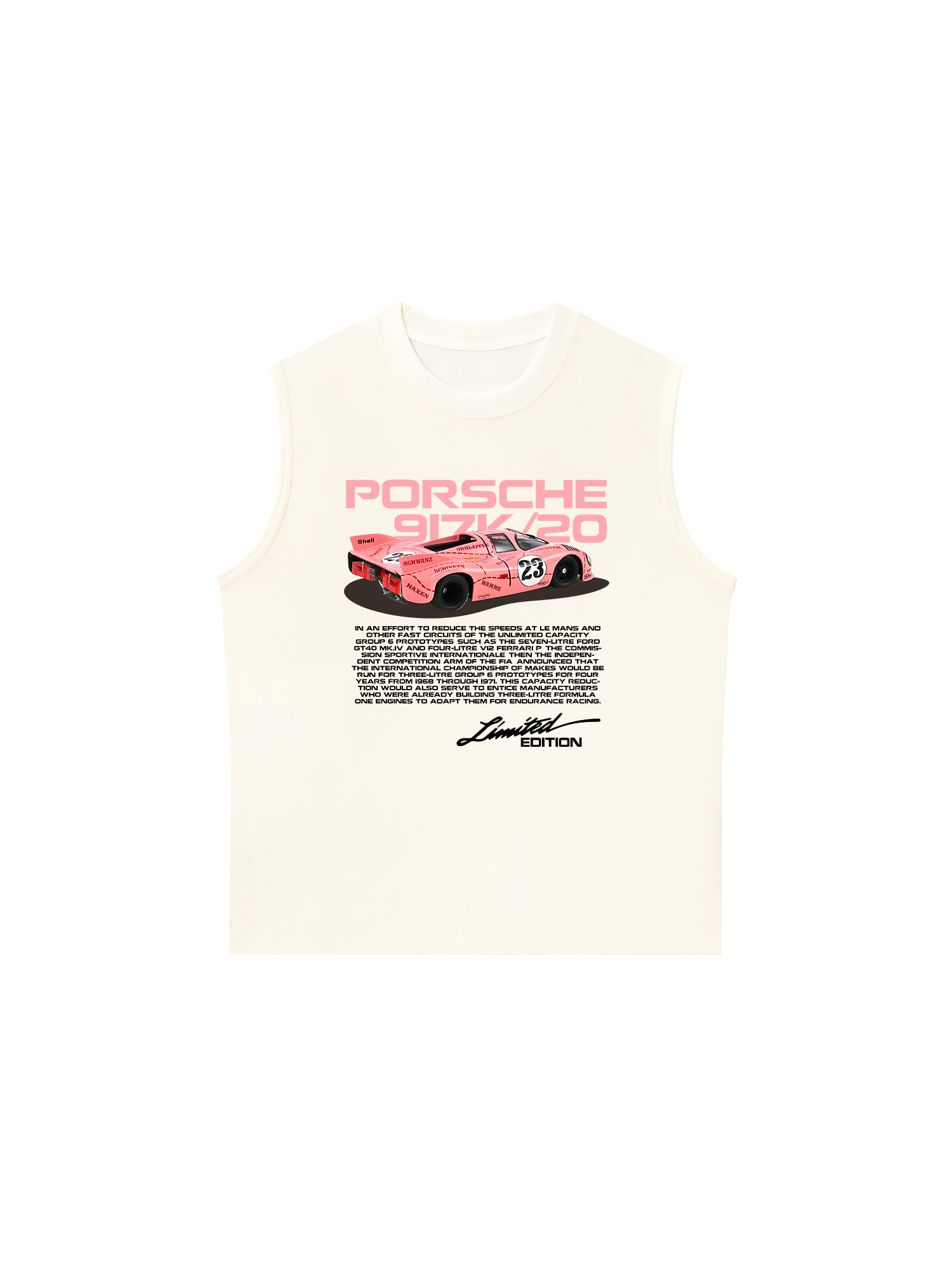 Áo Ba Lỗ Relaxed Fit Porsche 917K Pink Pig