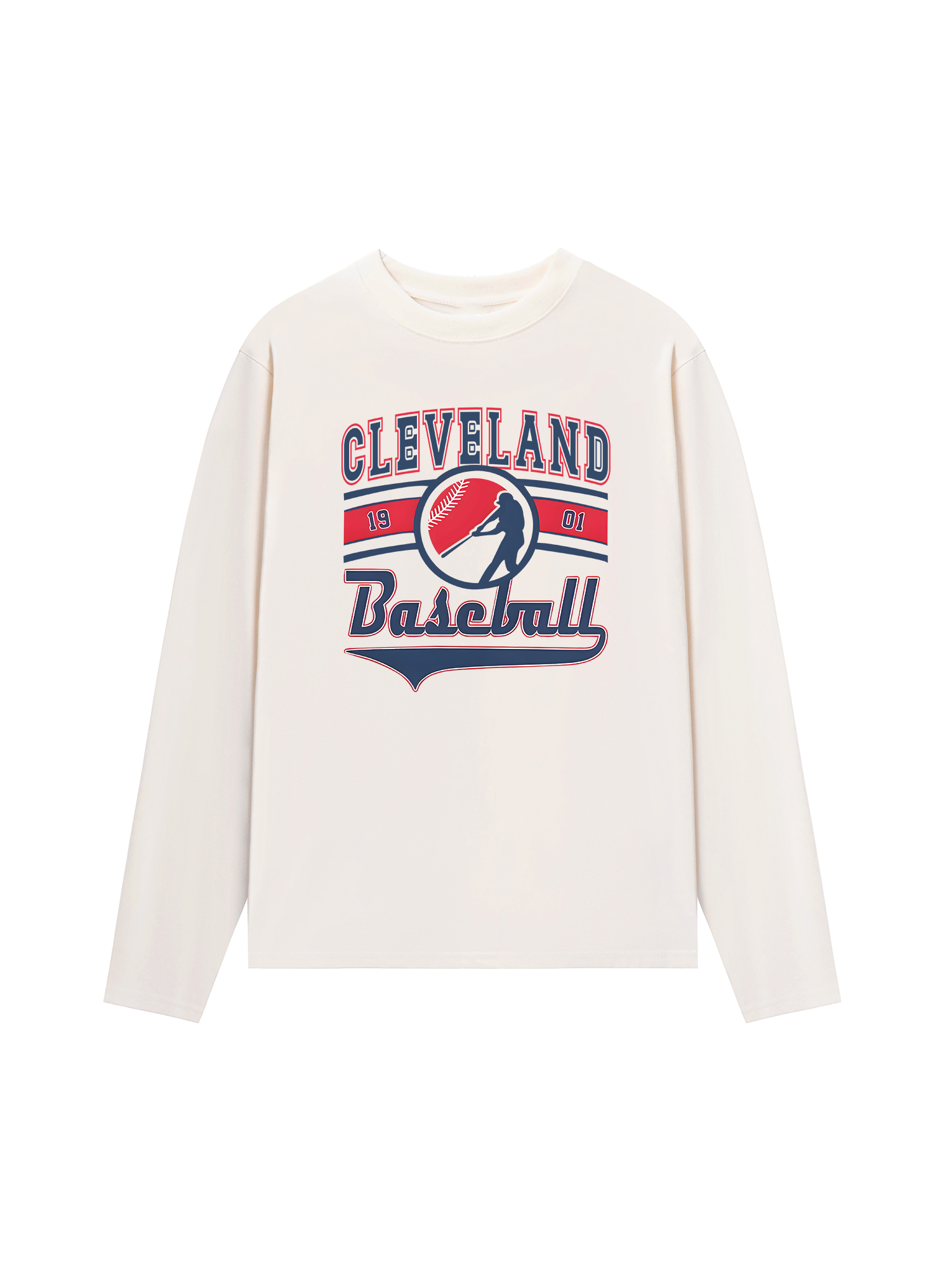 Áo Thun Dài Tay Baseball Cleveland