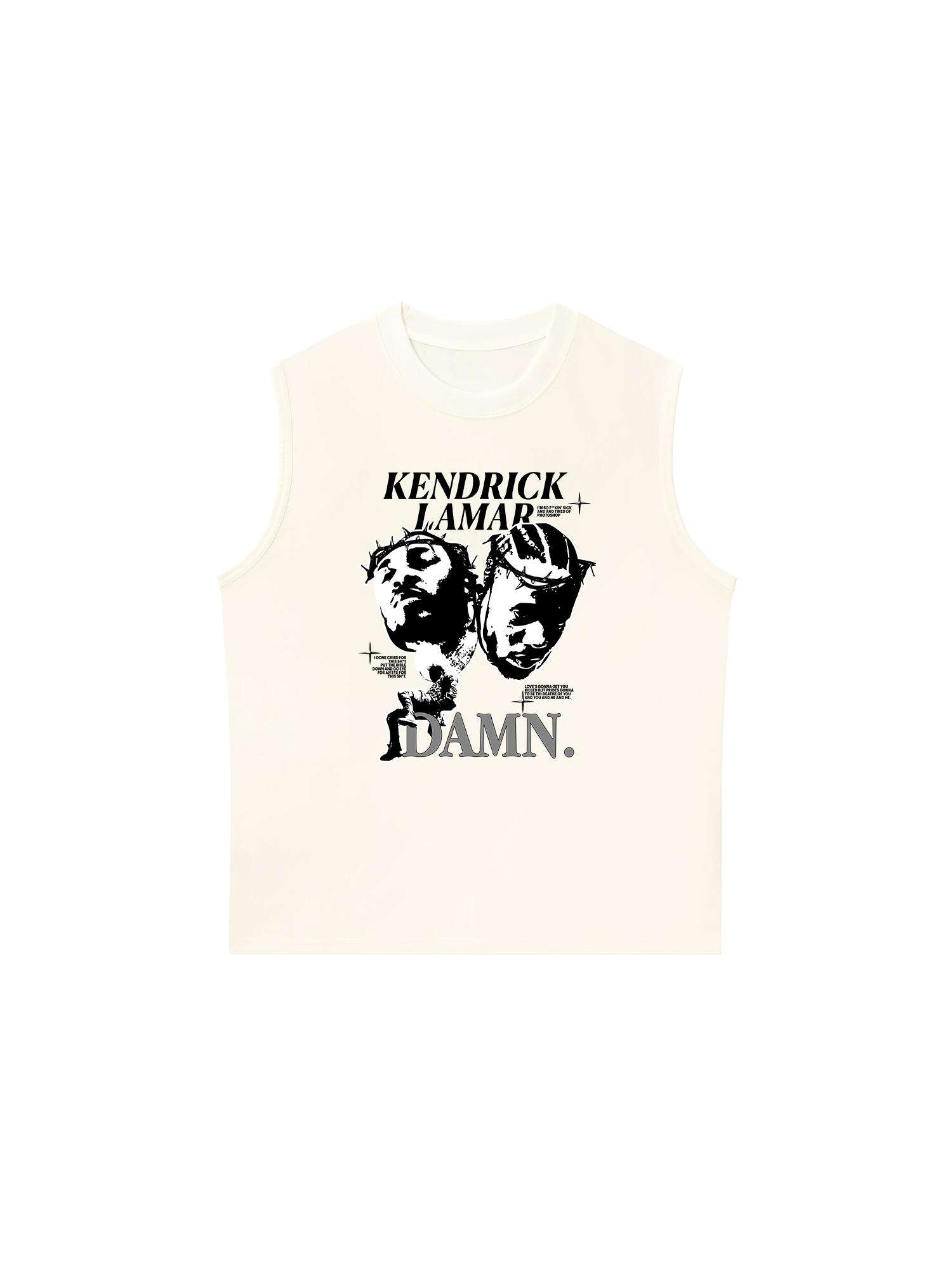 Áo Ba Lỗ Relaxed Fit Rapper Kendrick Lamar Damn