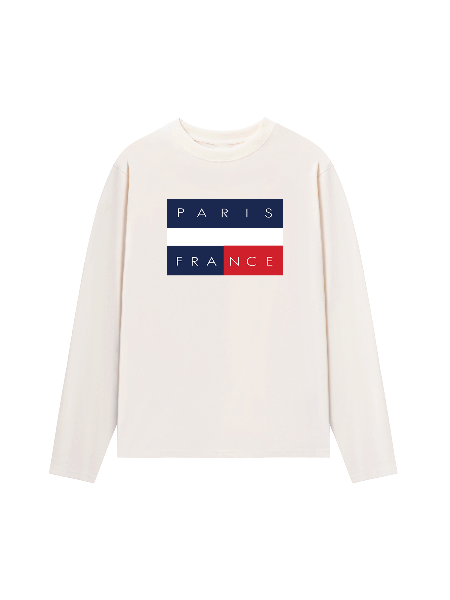 Áo Thun Dài Tay Paris France Flag