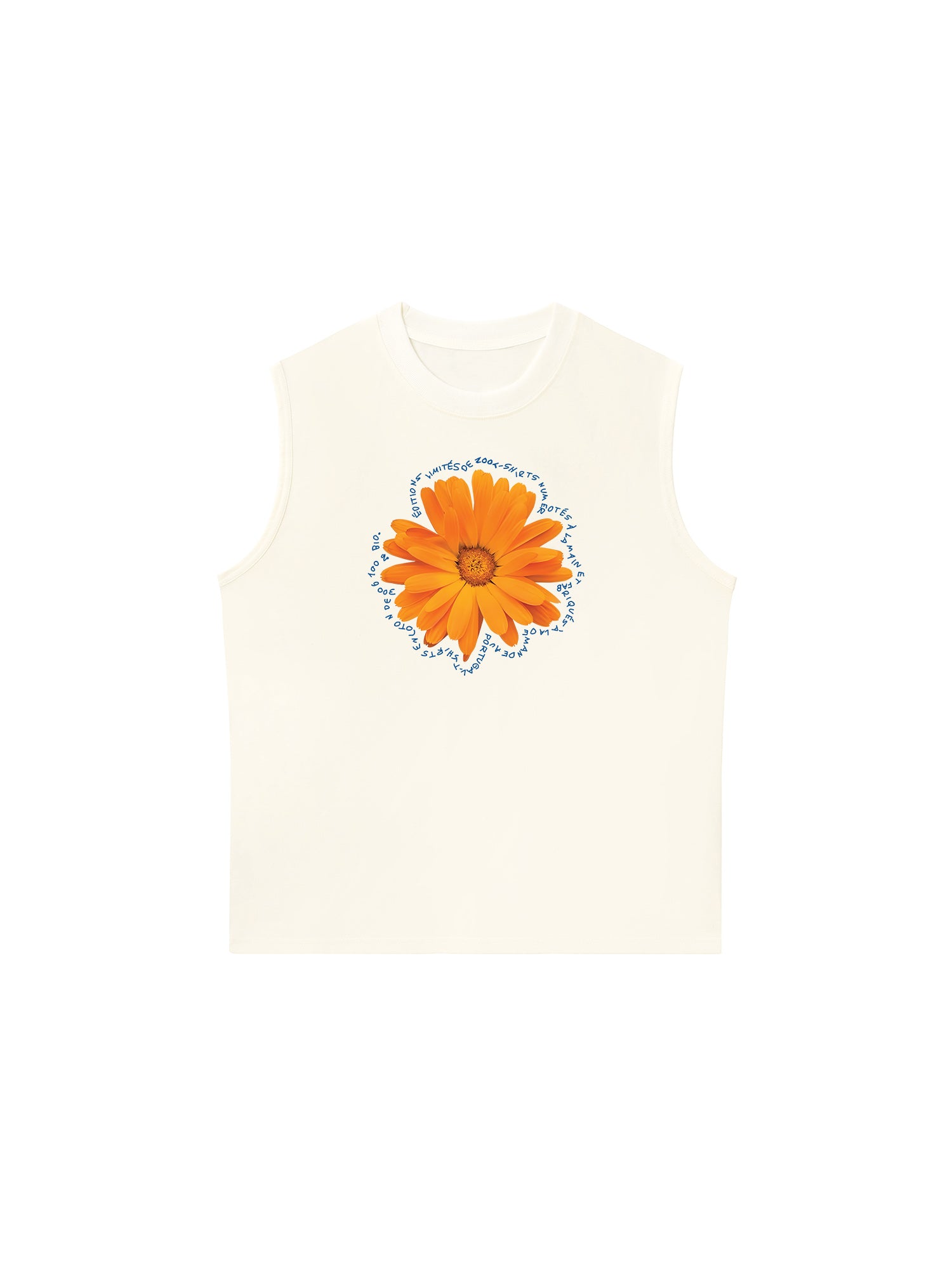 Áo Ba Lỗ Relaxed Fit Floral Orange Flower
