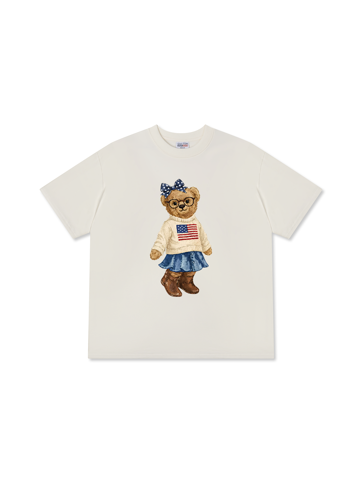 Áo Thun Relaxed Fit Soft Girl Bear