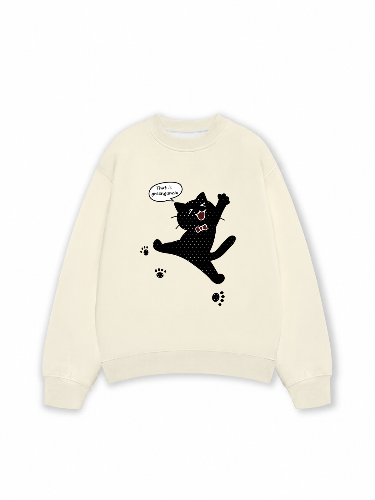 Áo Sweater Nỉ Hai Da Dotty Mood Cute Cat
