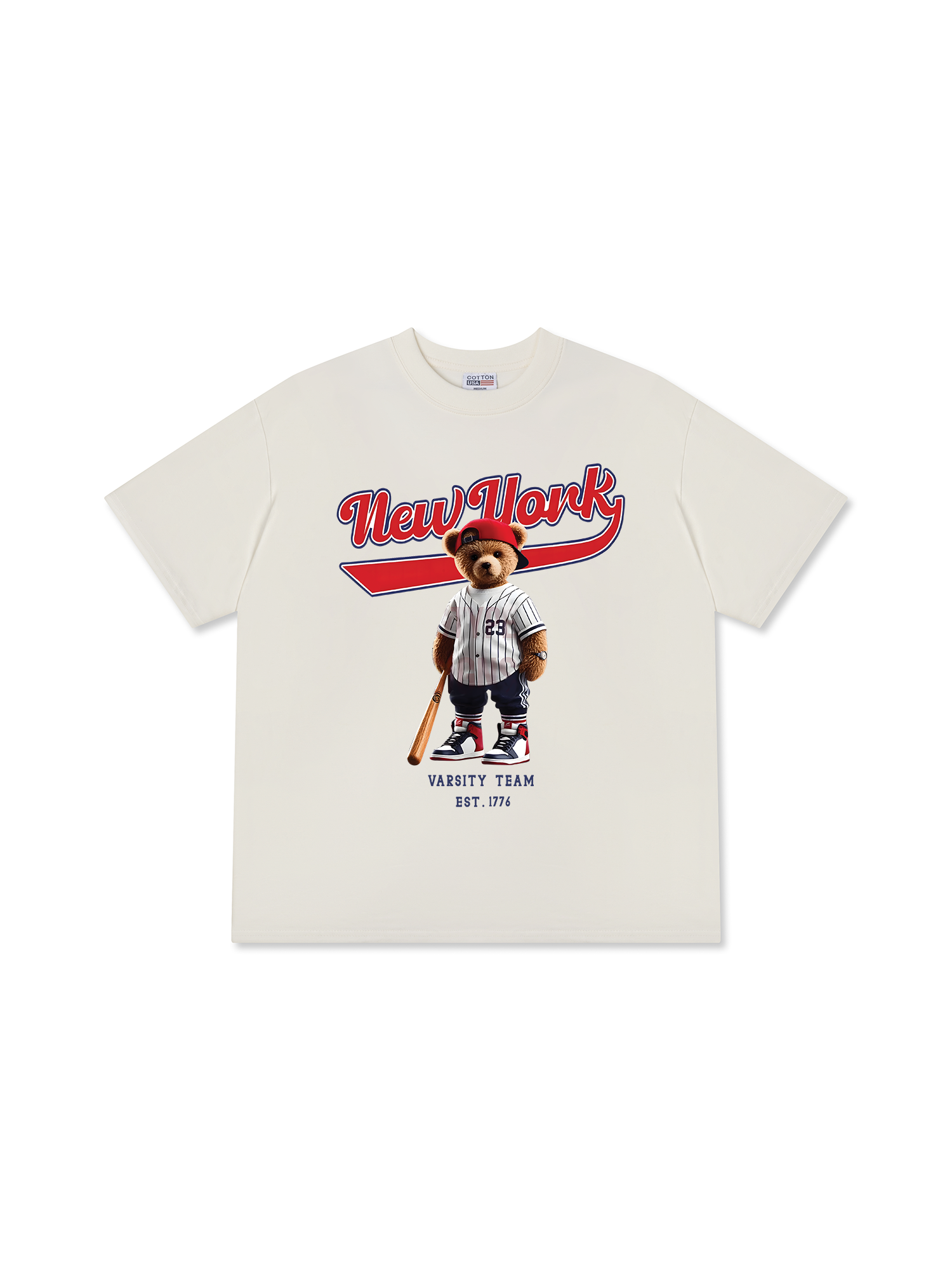 Áo Thun Relaxed Fit Baseball New York Teddy