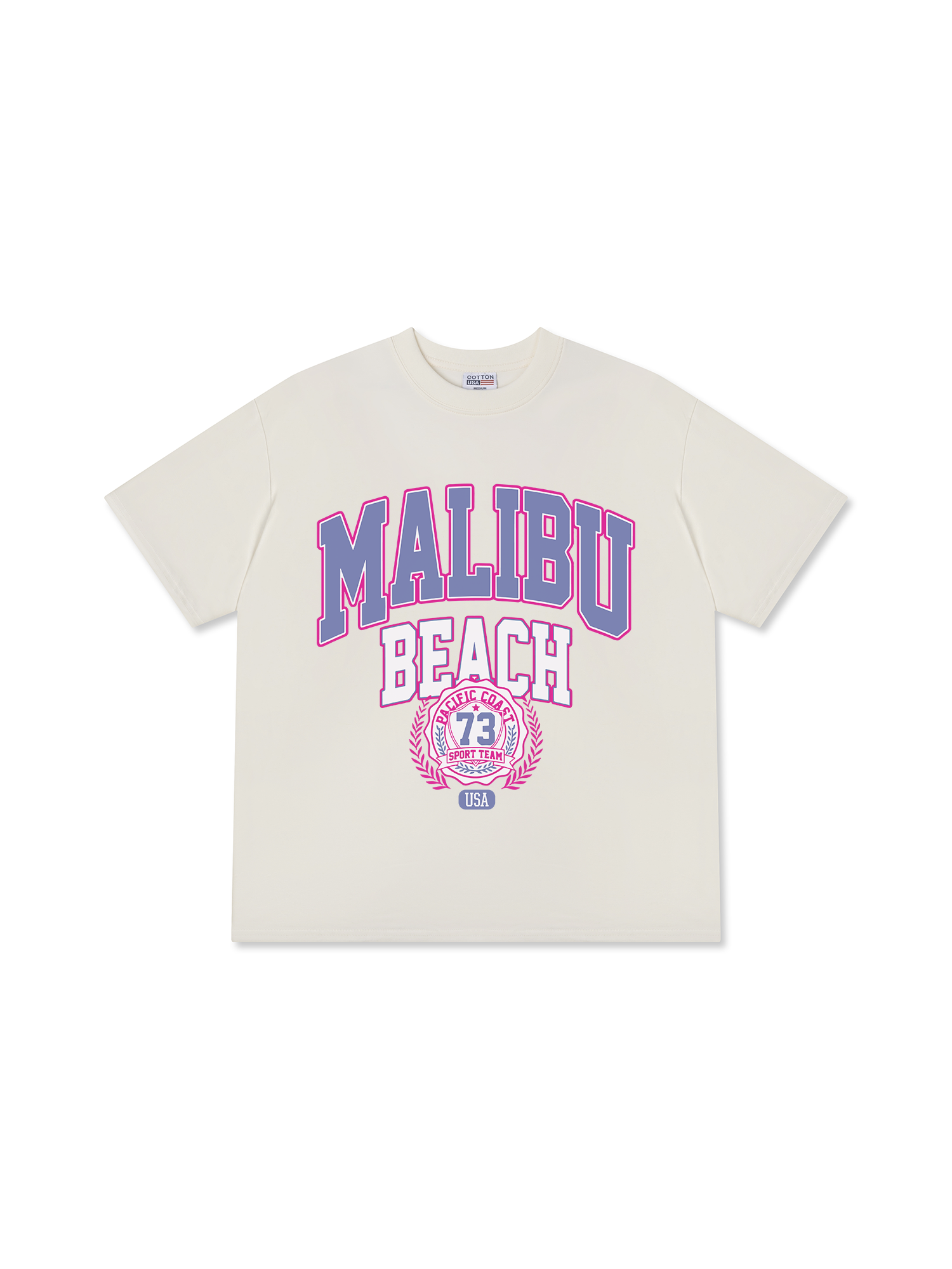 Áo Thun Relaxed Fit USA Malibu Beach Retro