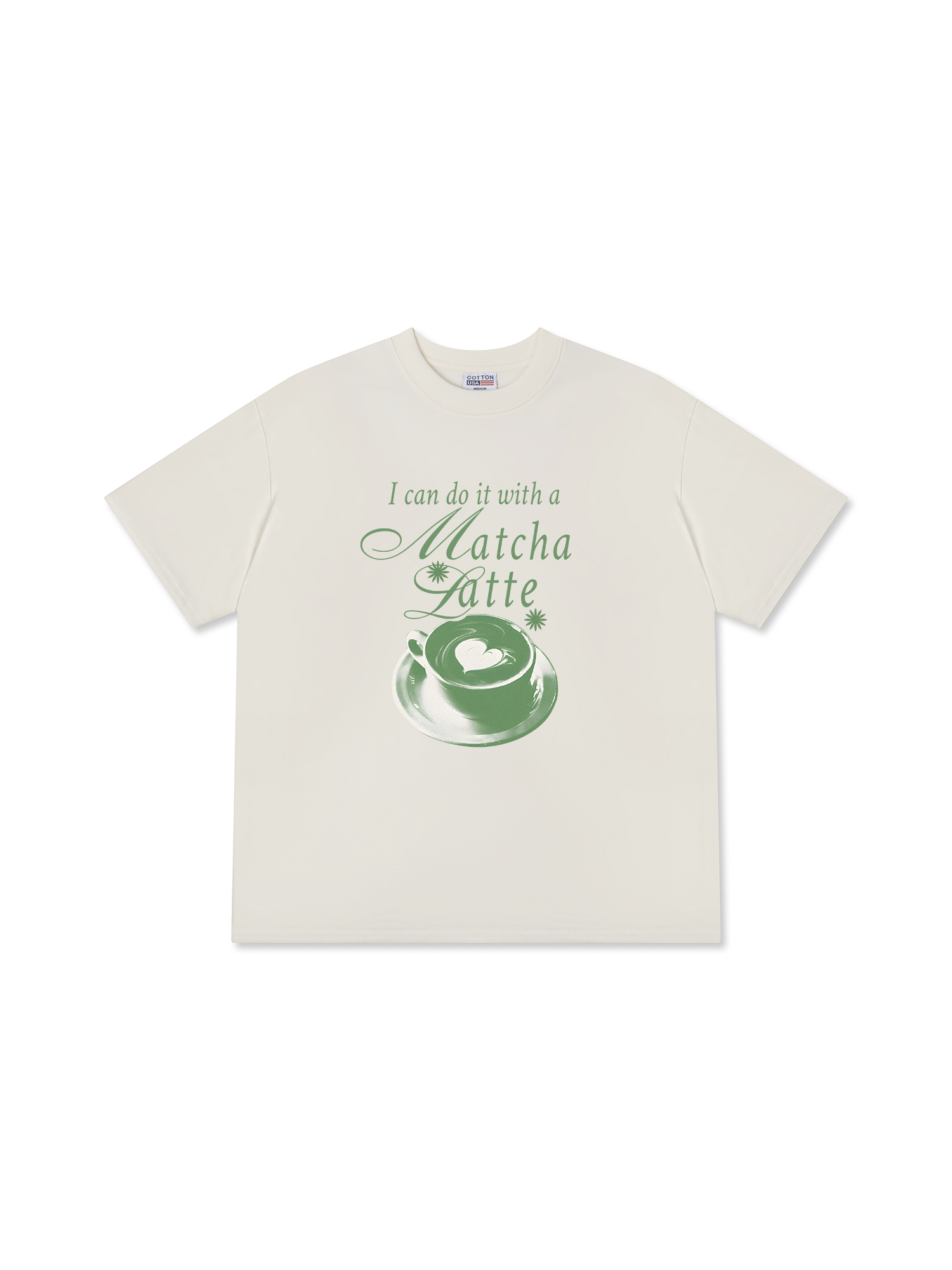 Áo Thun Relaxed Fit Daily Cup I Can Do It With A Matcha Latte