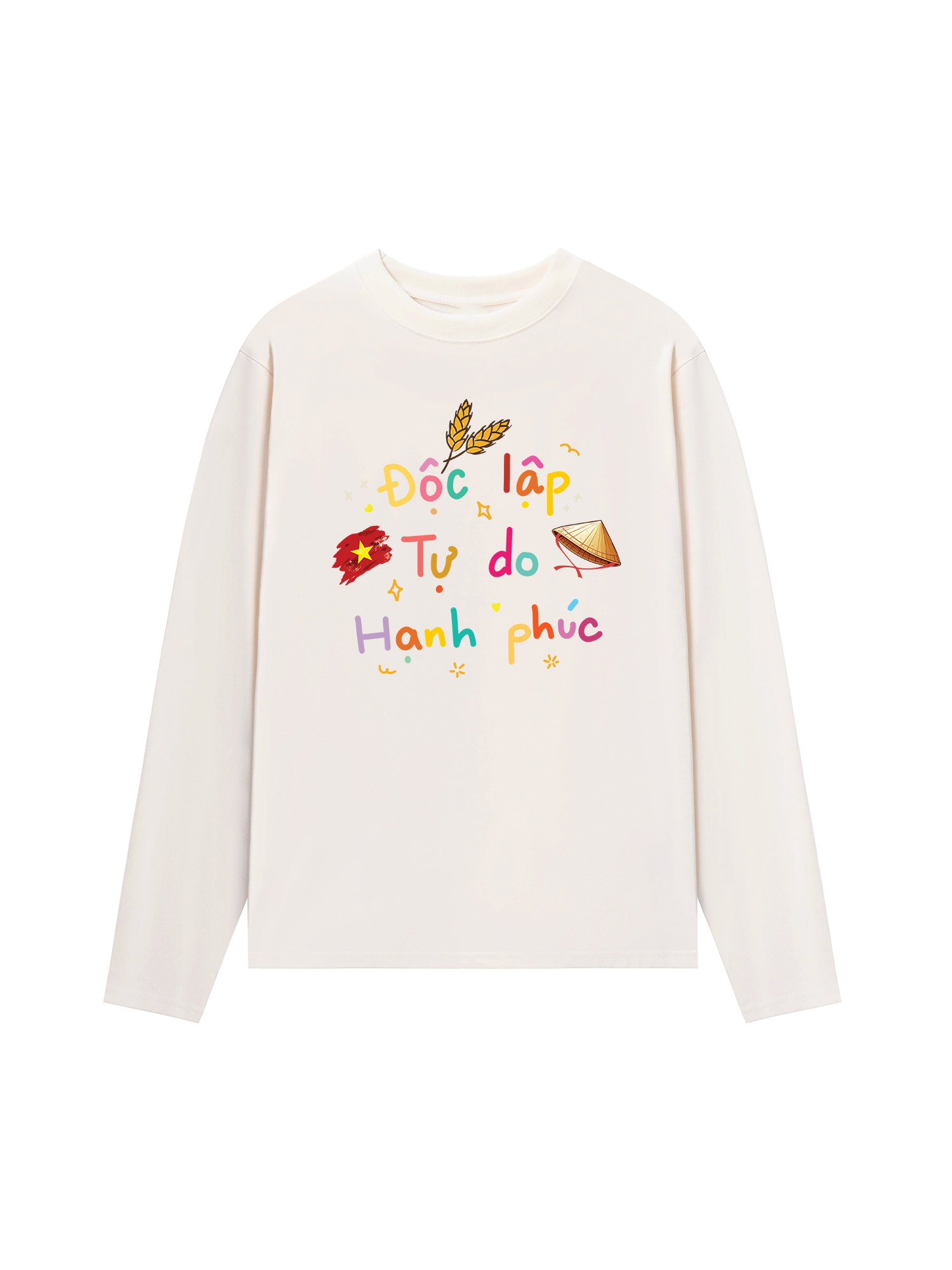 Áo Thun Dài Tay Độc Lập - Tự Do - Hạnh Phúc