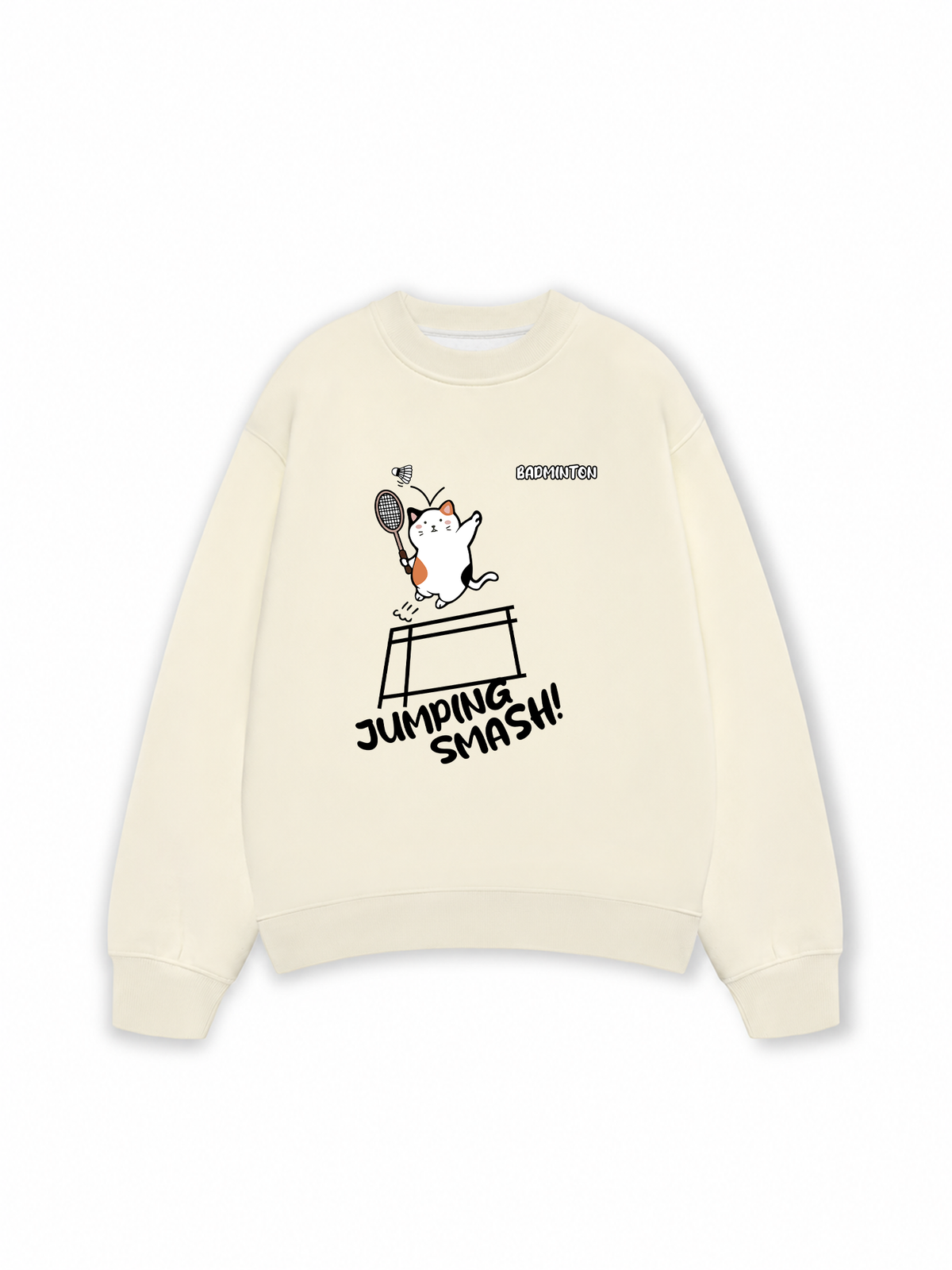 Áo Sweater Nỉ Hai Da Badminton Jumping Smash