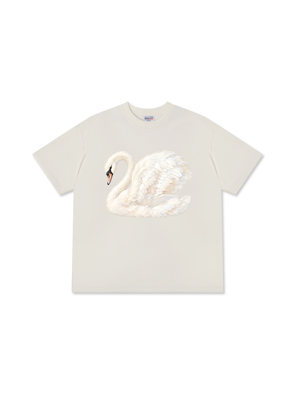 Áo Thun Relaxed Fit White Swan