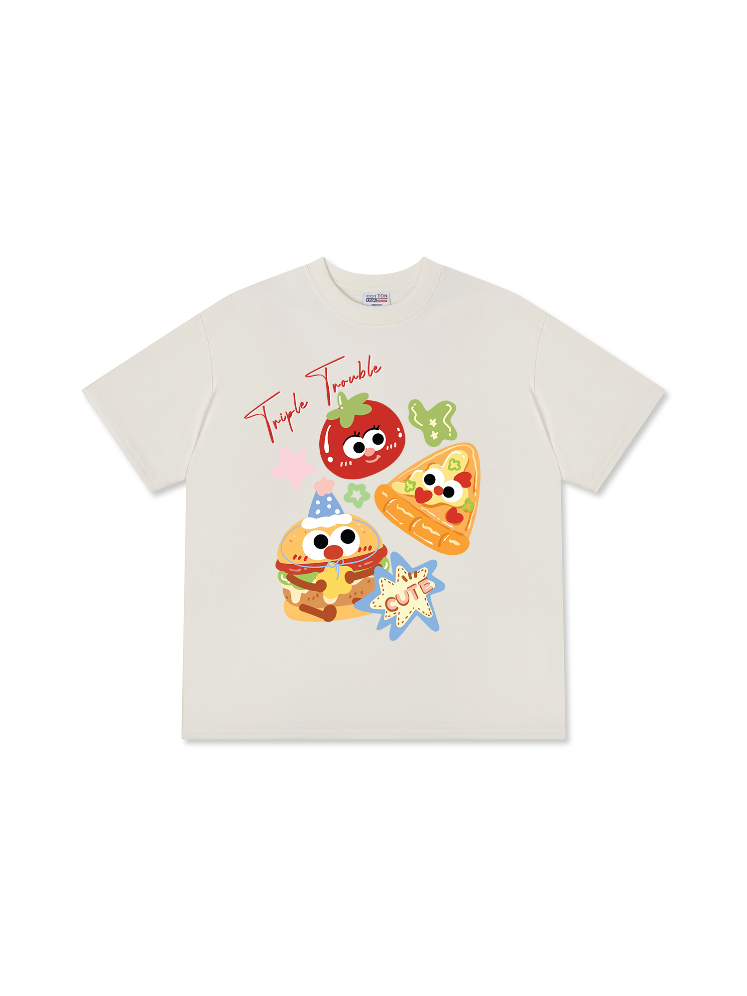 Áo Thun Relaxed Fit Yummy Mood Triple Trouble