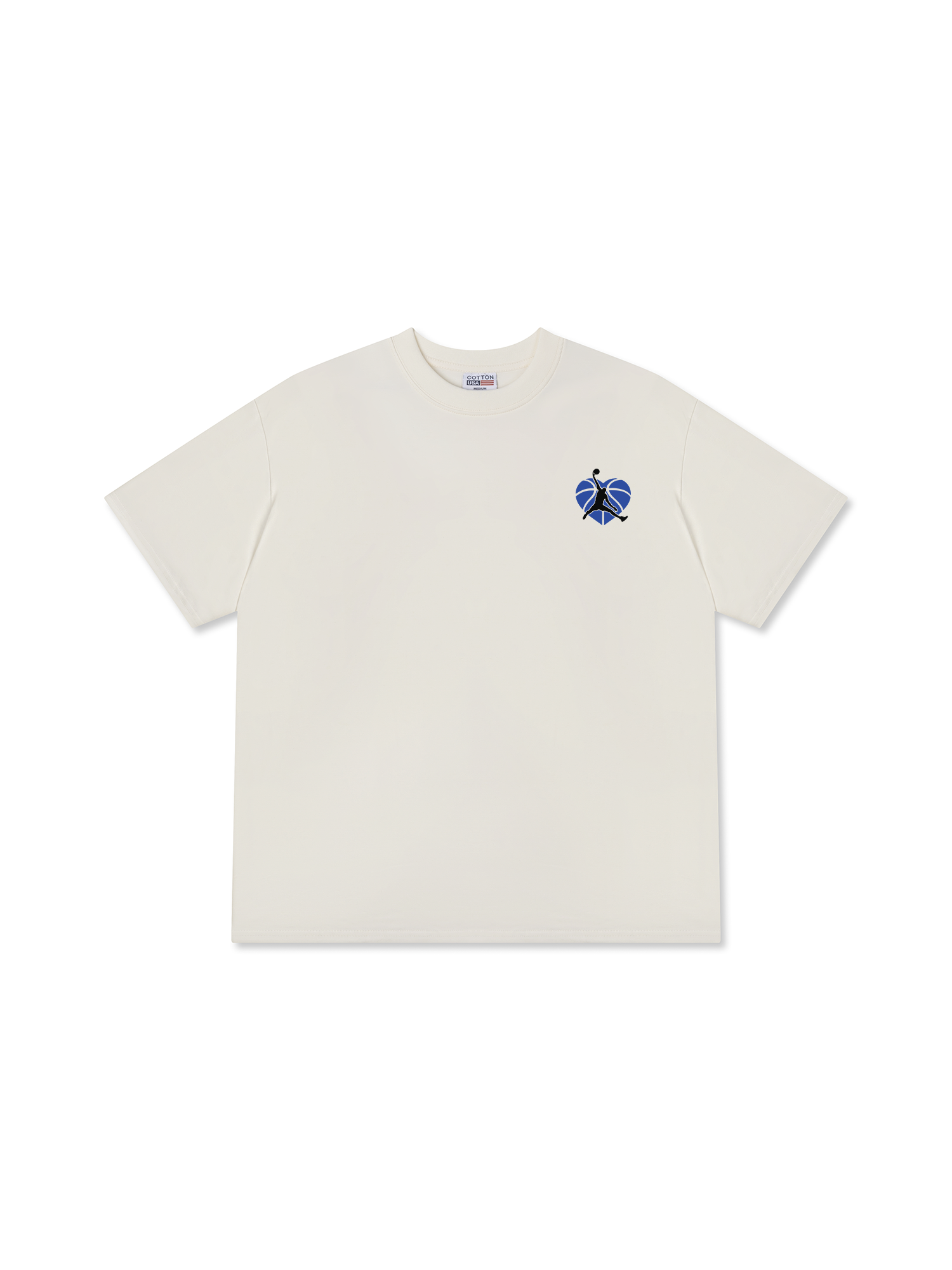 Áo Thun Relaxed Fit Mể Bóng Rổ Blue