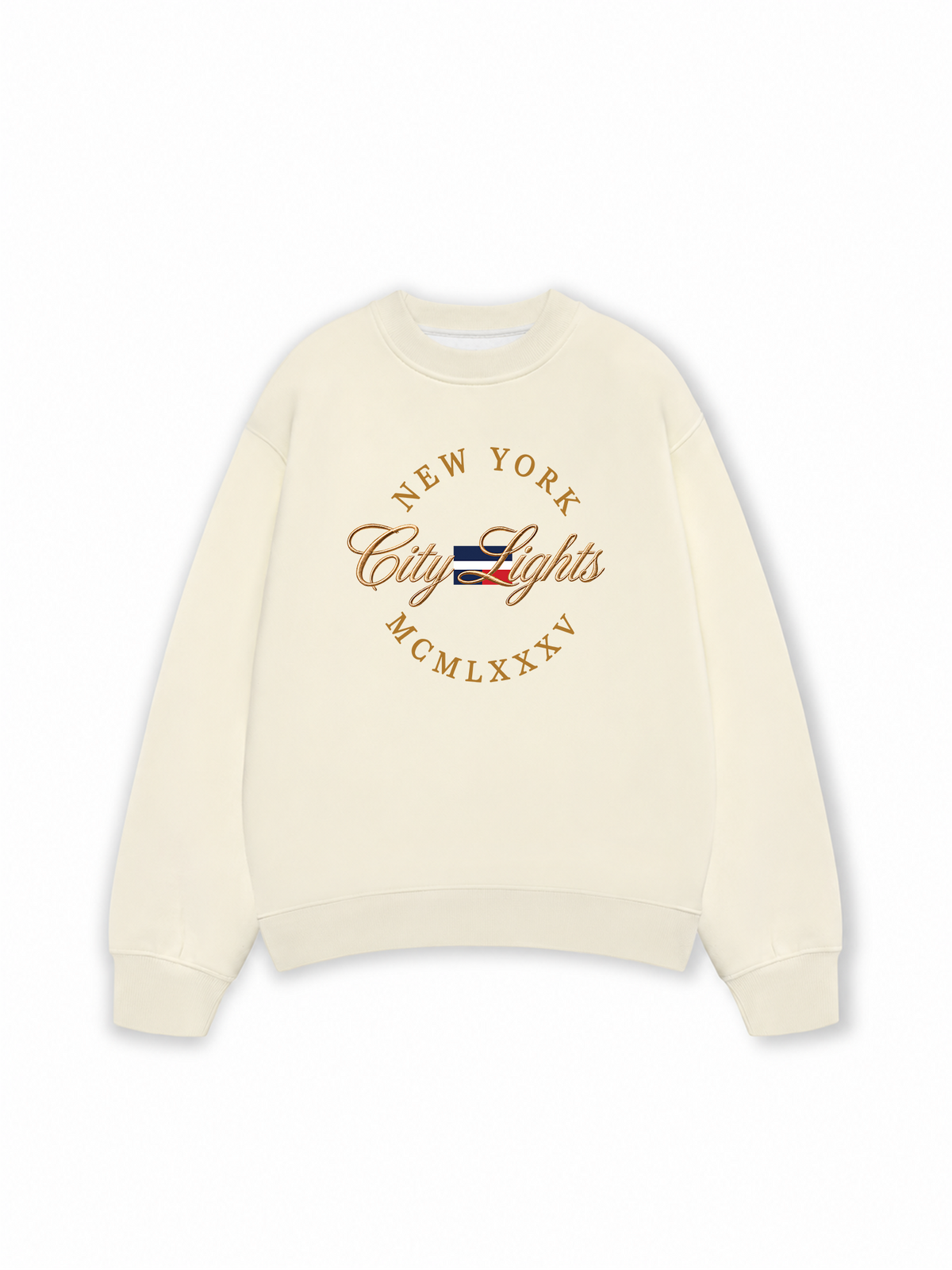 Áo Sweater Nỉ Hai Da City Lights New York