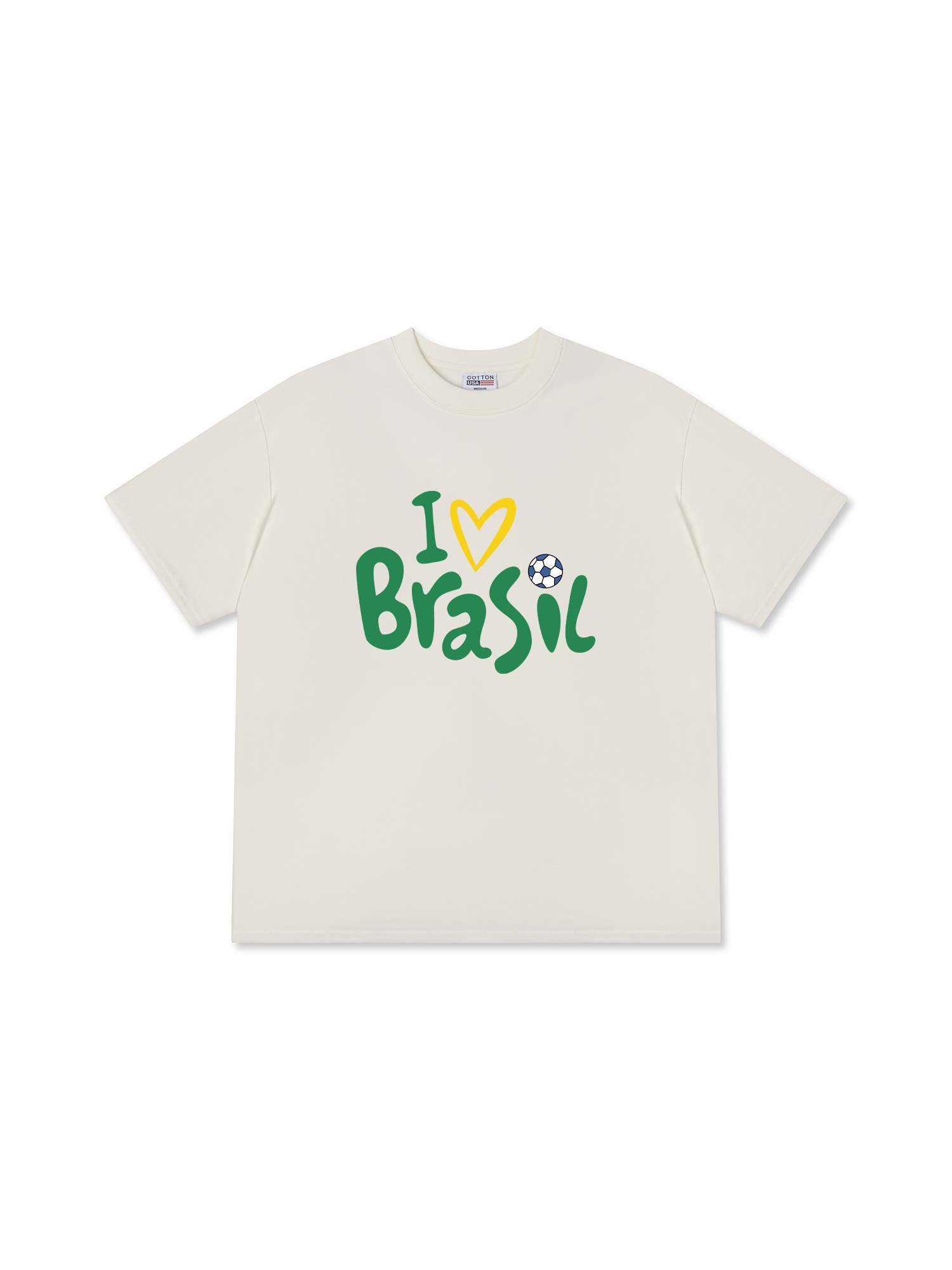 Áo Thun Relaxed Fit Soccer World Cup I love Brazil
