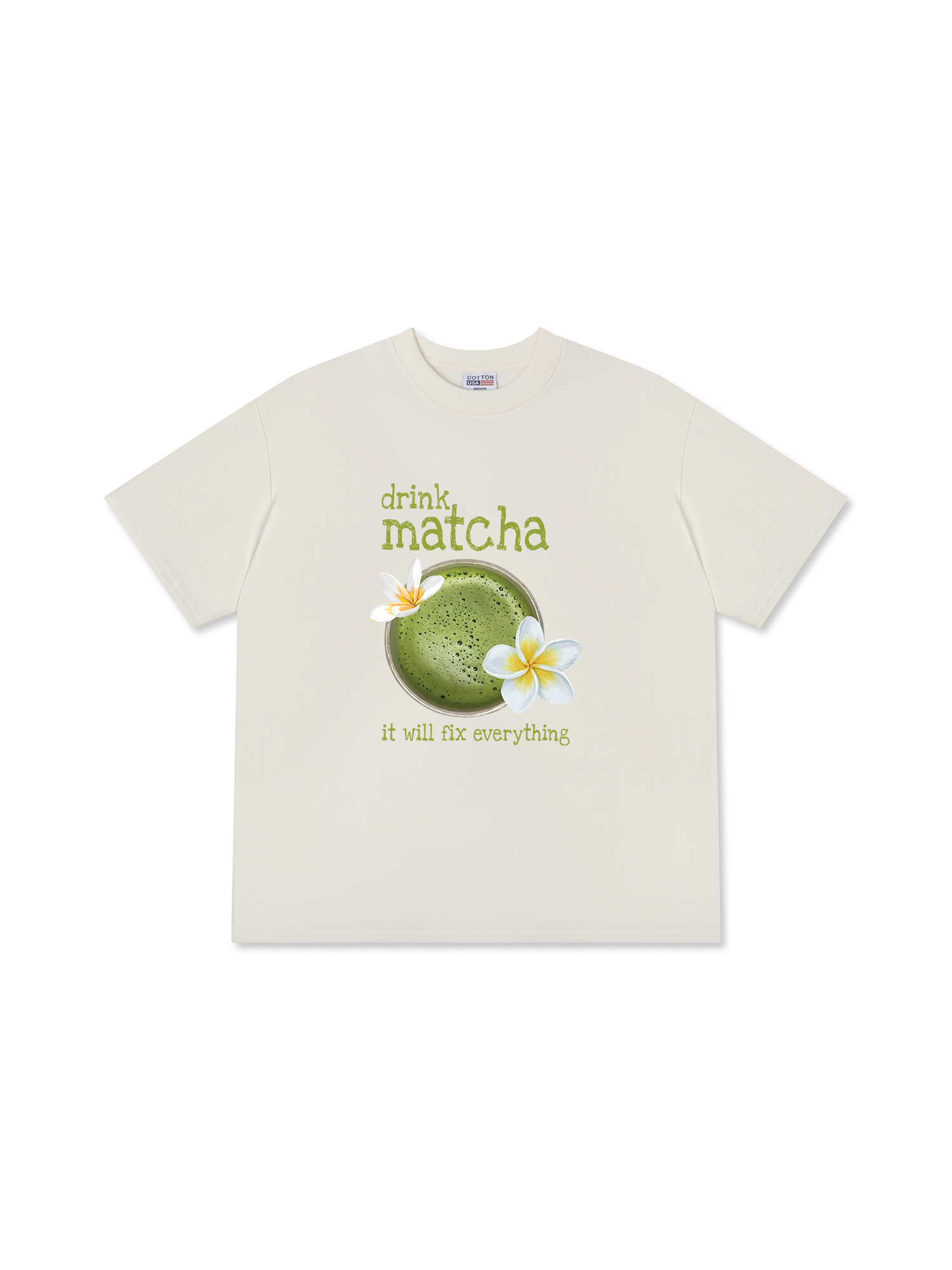 Áo Thun Relaxed Fit Daily Cup Matcha Will Fix Everything