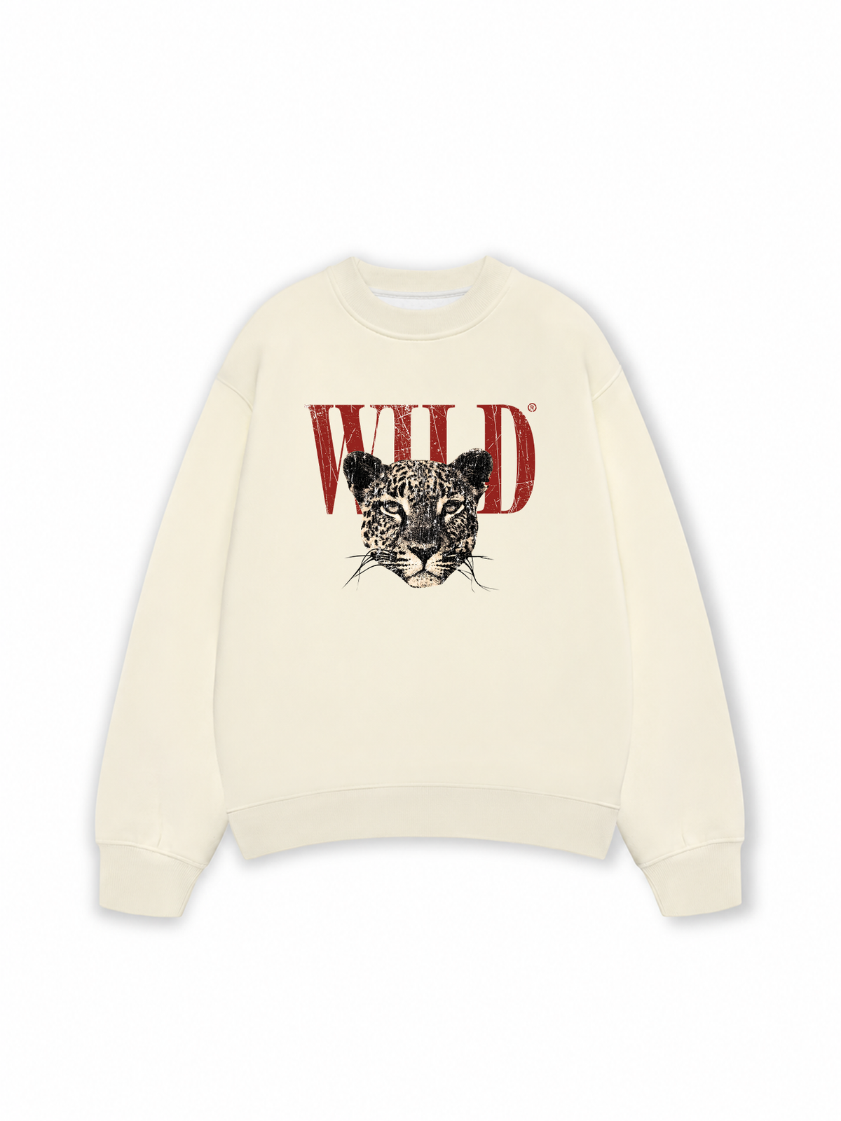 Áo Sweater Nỉ Hai Da Urban Leopard Crimson Wild
