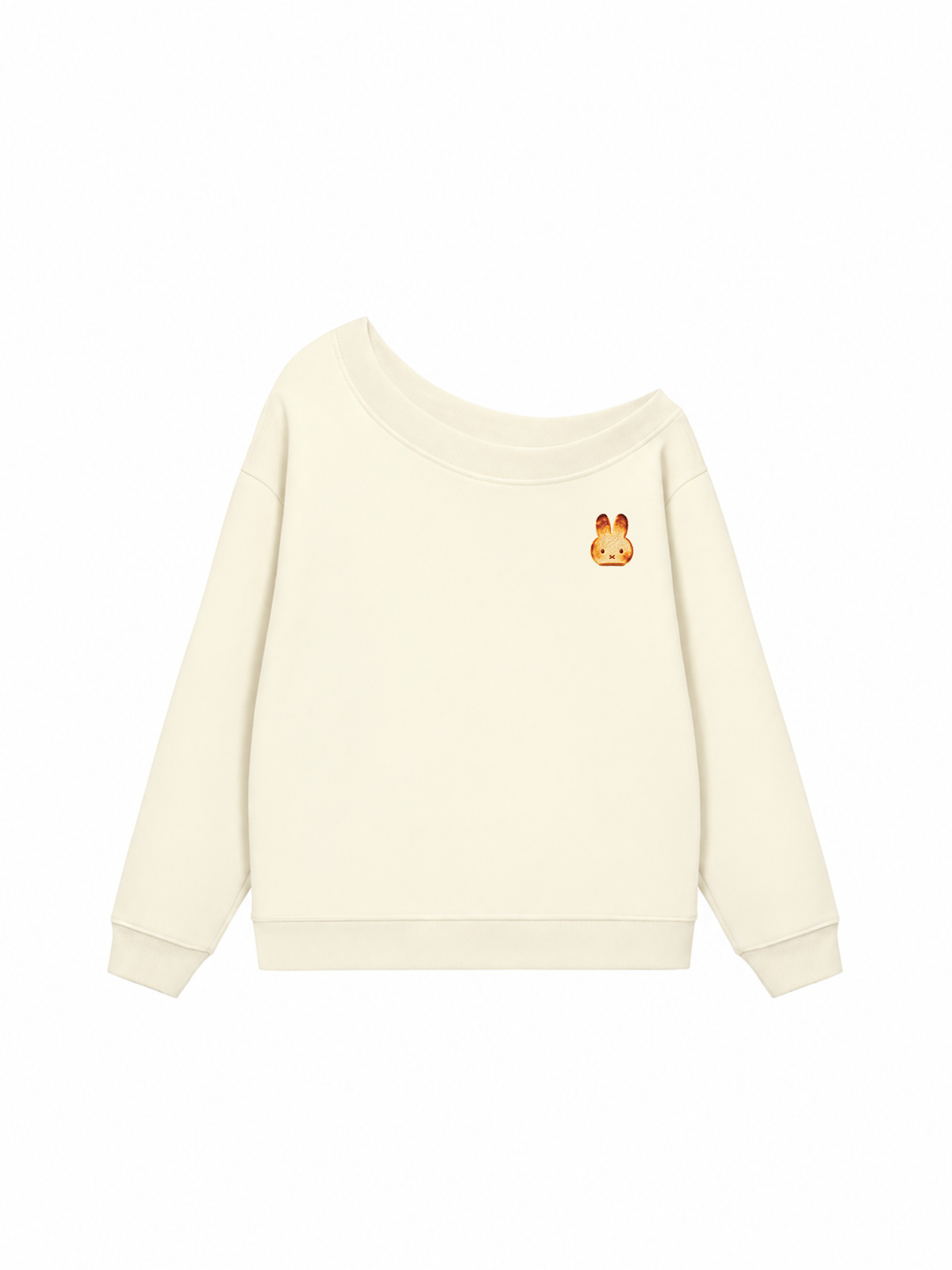Áo Sweater Lệch Vai Nỉ Hai Da Bunny Bread