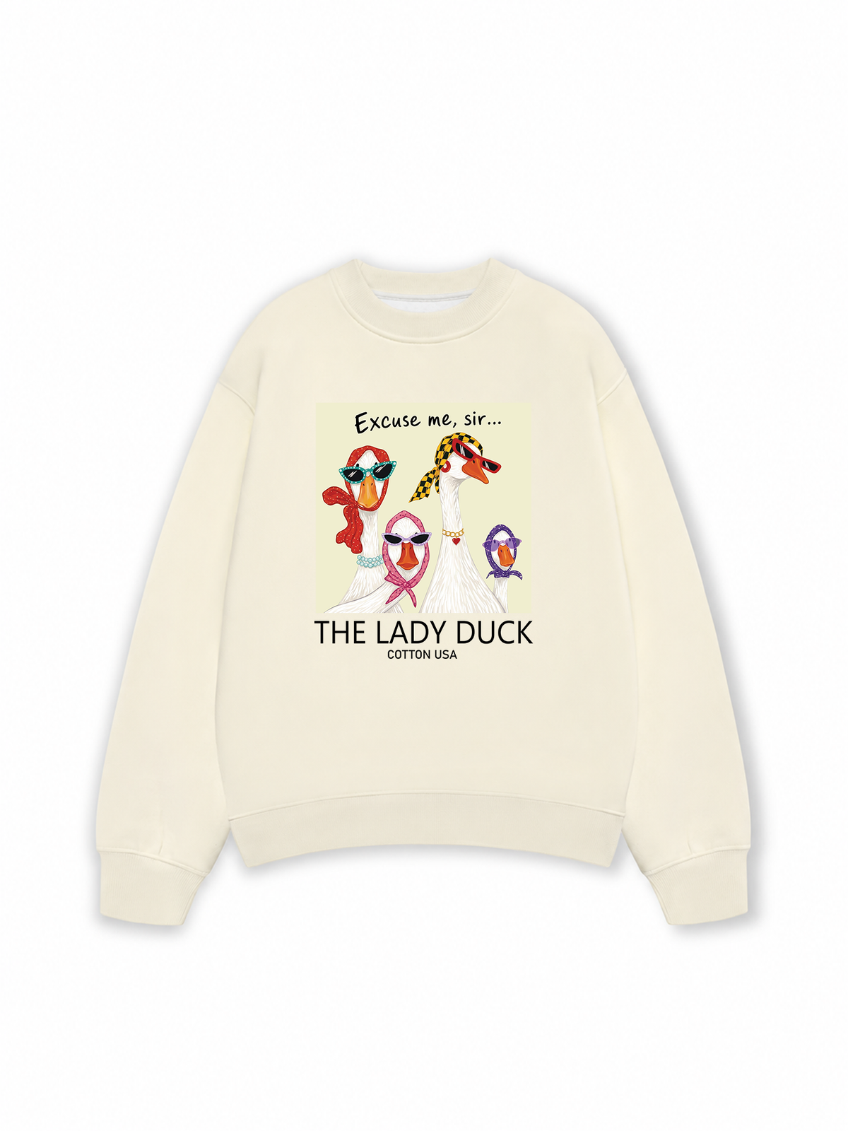 Áo Sweater Nỉ Hai Da Farrm Lady Duck