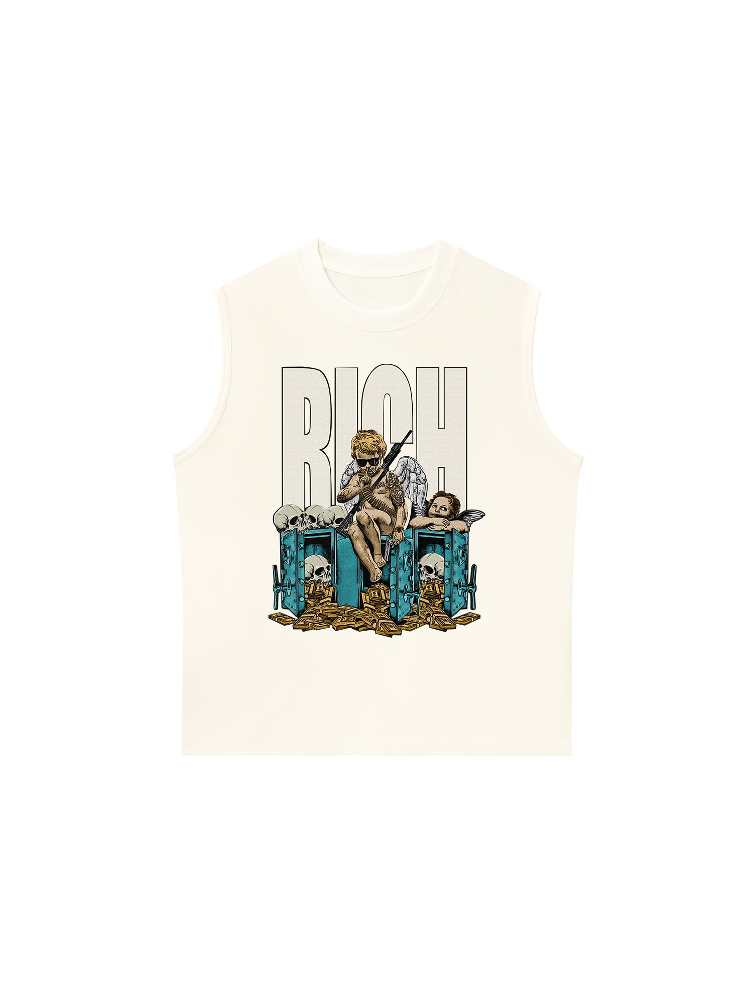Áo Ba Lỗ Relaxed Fit Money Rich Angle