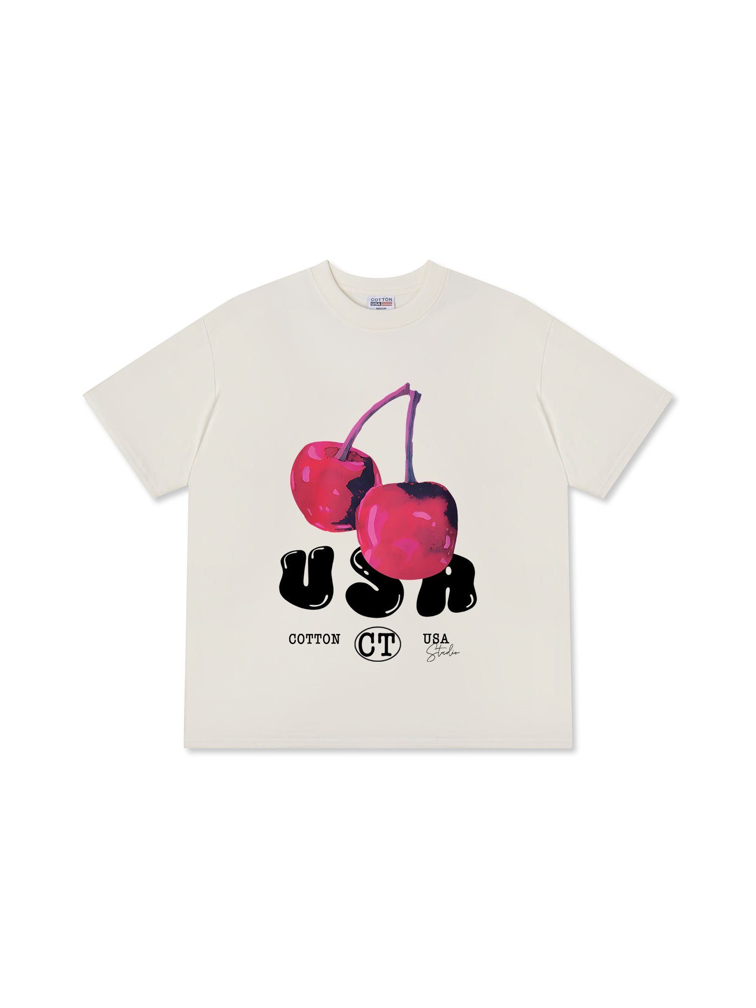 Áo Thun Relaxed Fit Tropical Purple Cherry