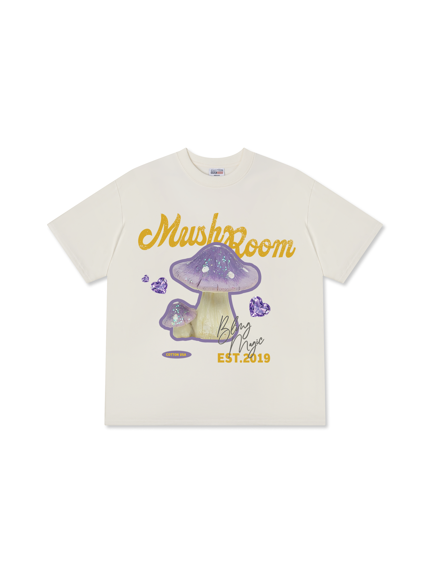 Áo Thun Relaxed Fit Bling Purple Mushroom