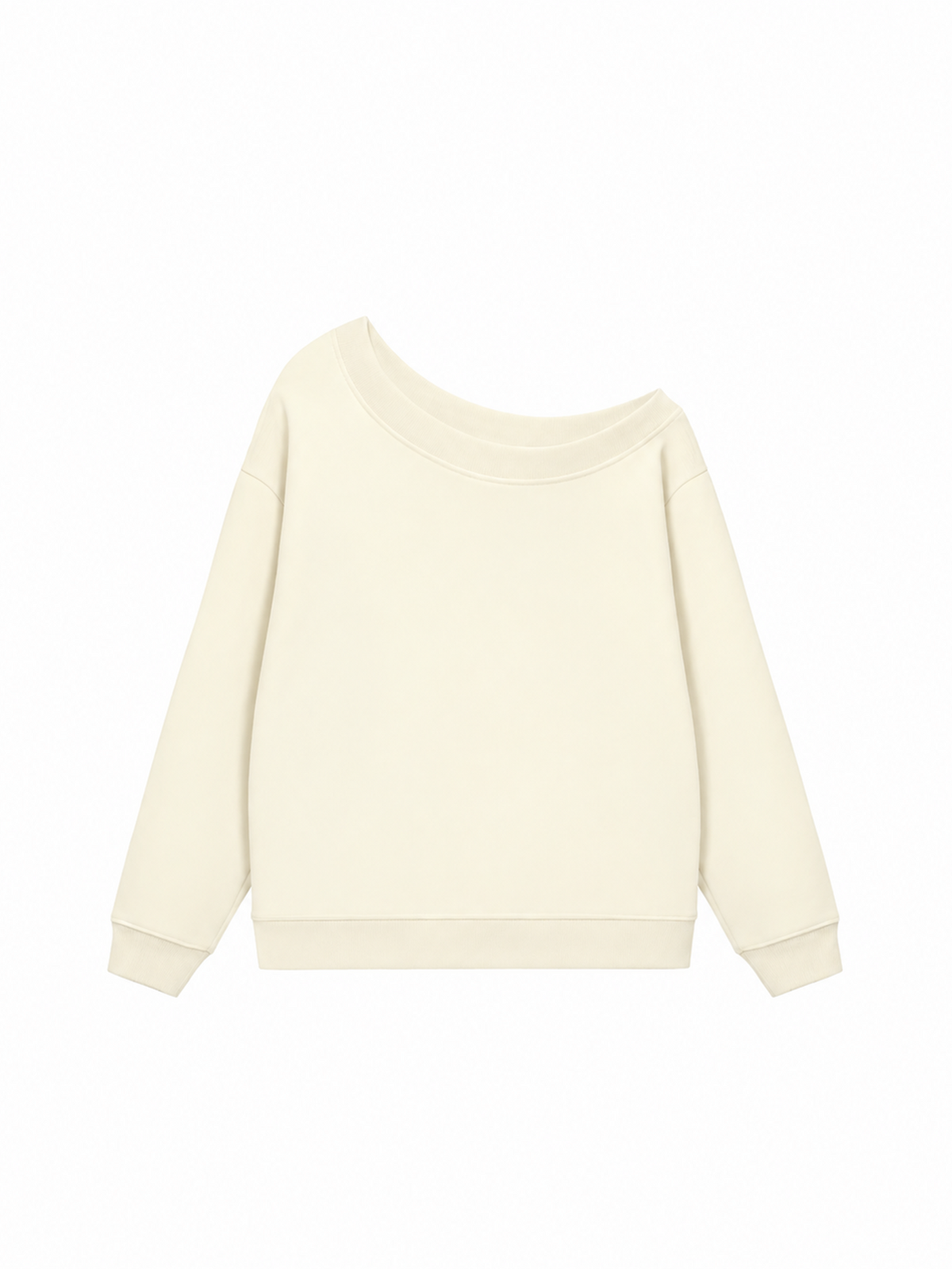Áo Sweater Lệch Vai Nỉ Hai Da Cotton USA Basic