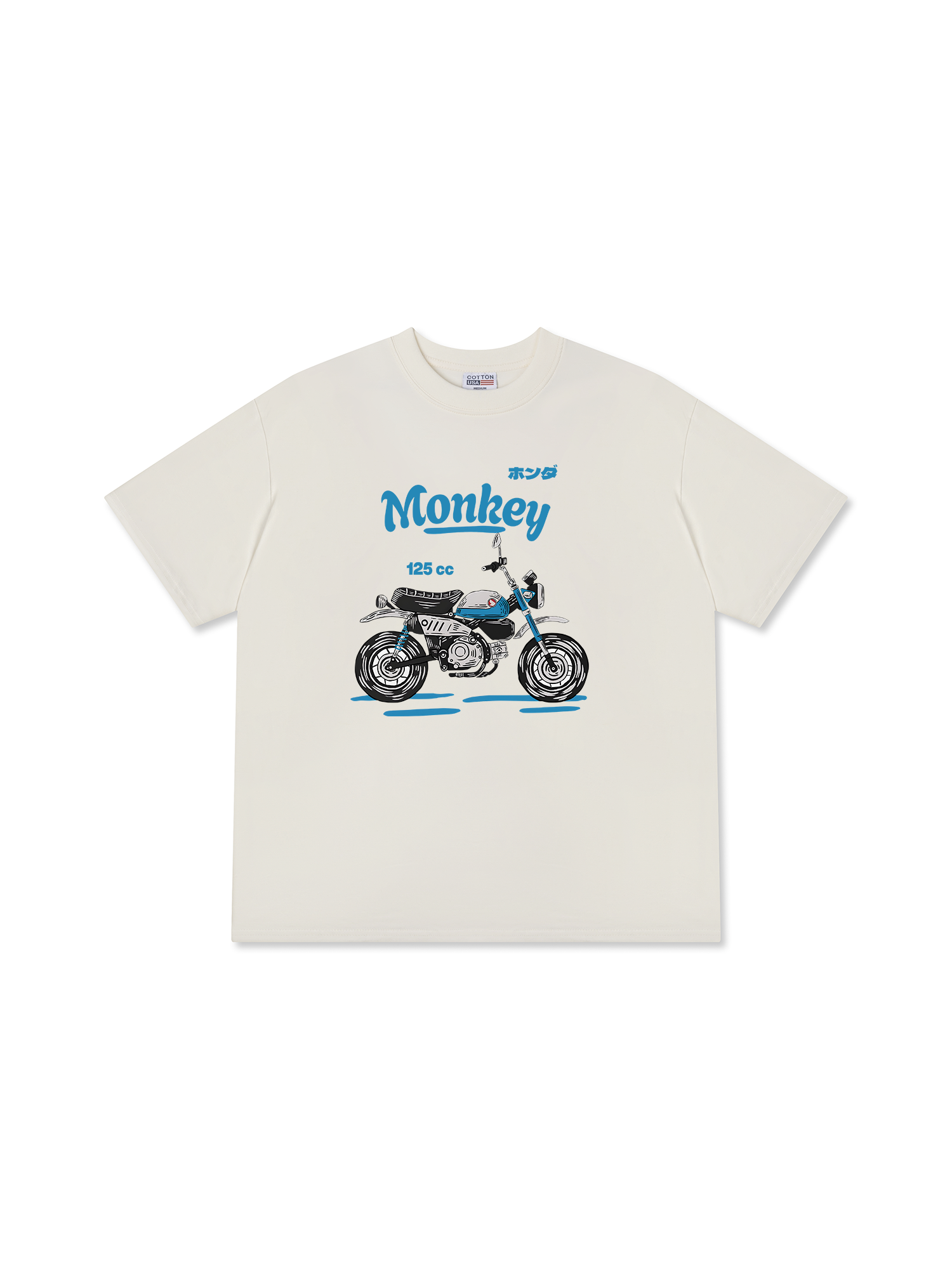 Áo Thun Relaxed Fit Motorbike Monkey 125cc blue