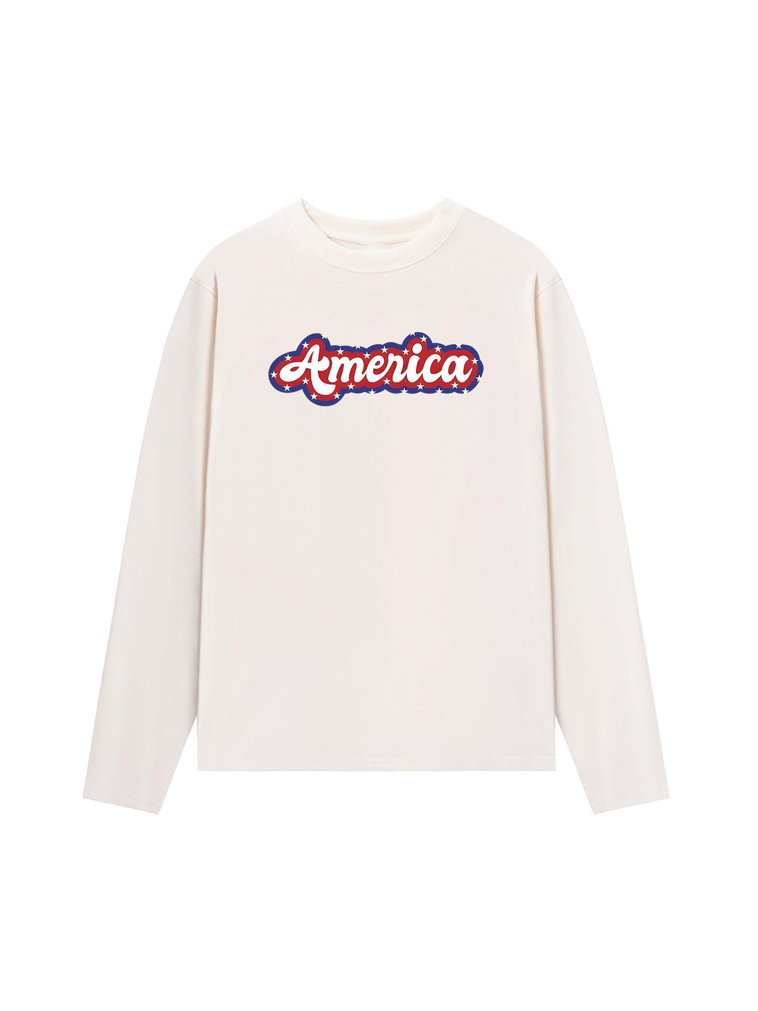 Áo Thun Dài Tay USA Retro Flag America