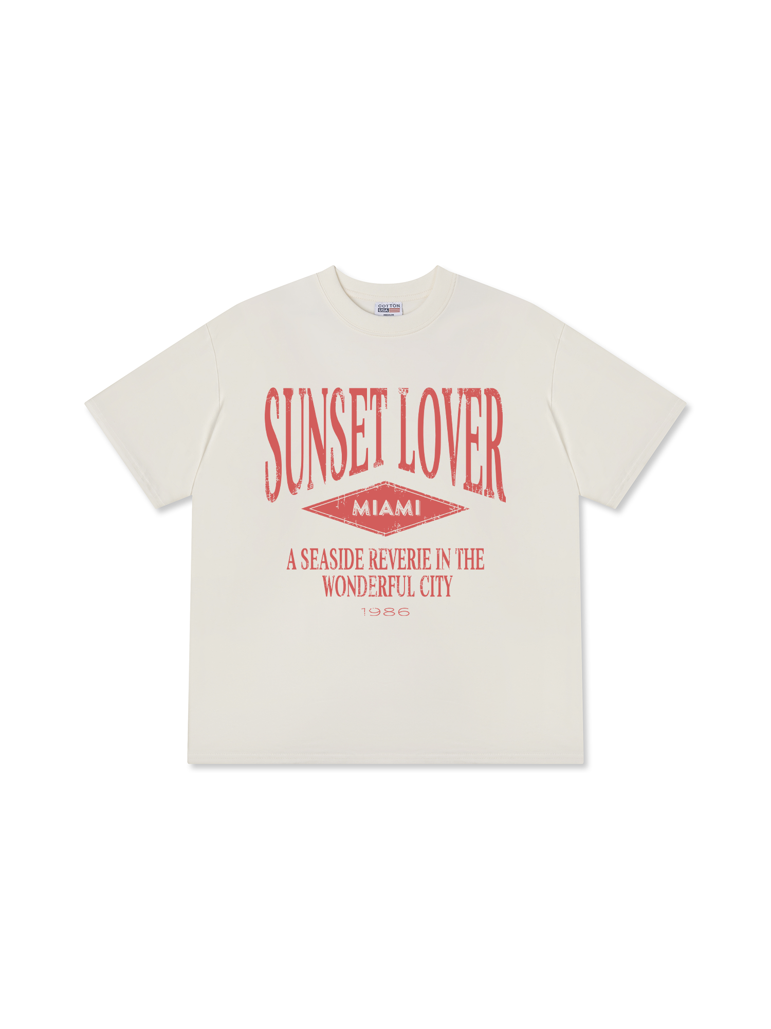 Áo Thun Relaxed Fit City Sunset Lover Miami