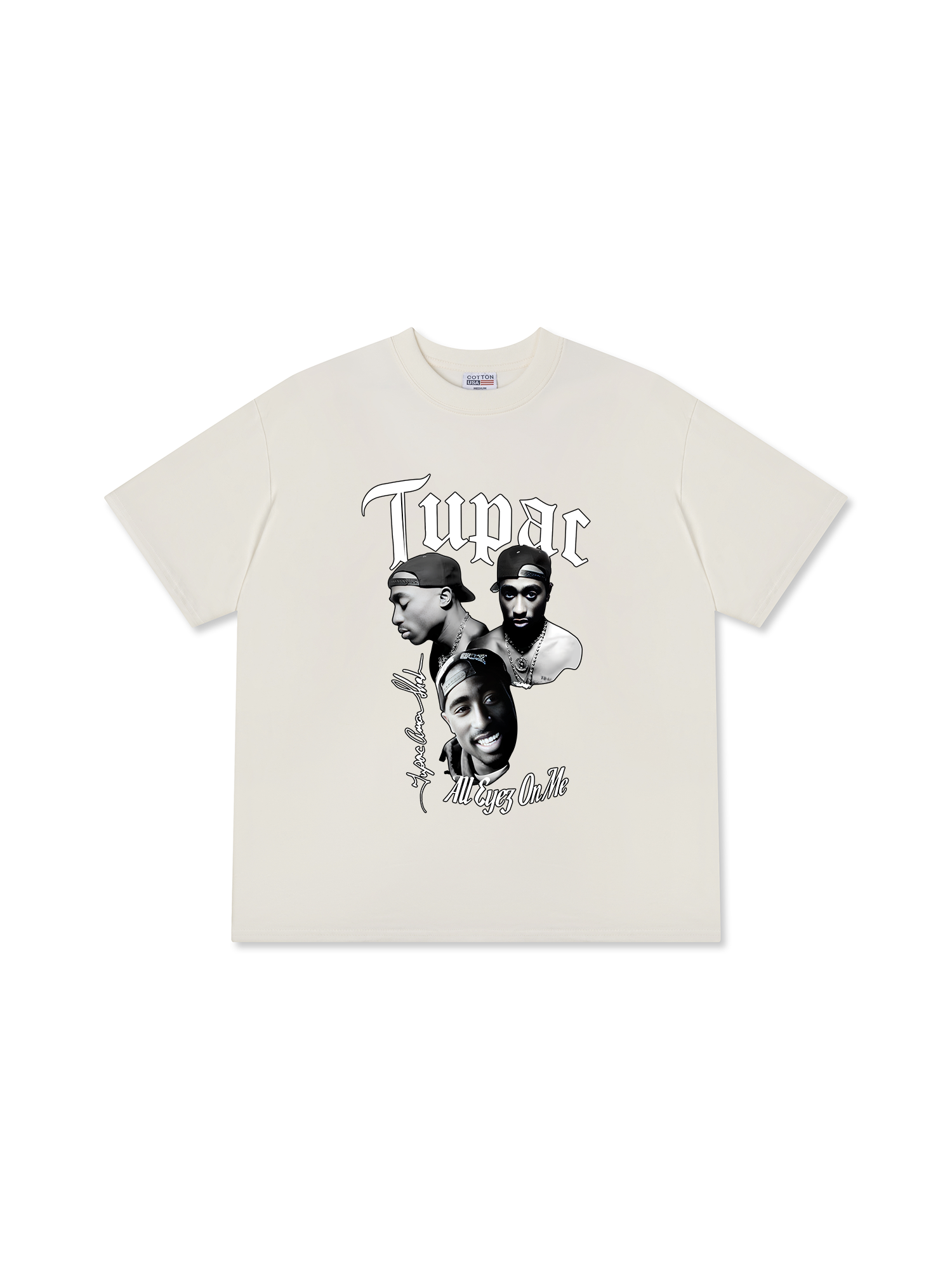 Áo Thun Relaxed Fit Rapper Tuppac All Eyes OIn Me