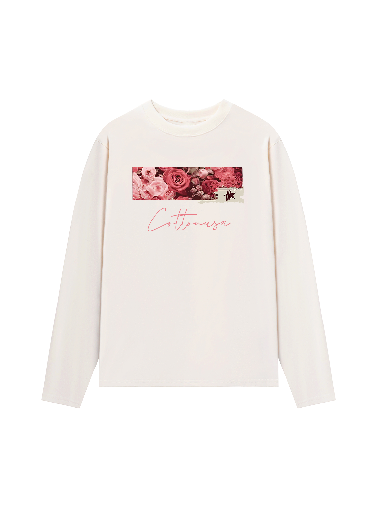 Áo Thun Dài Tay Trending Floral Cotton Usa