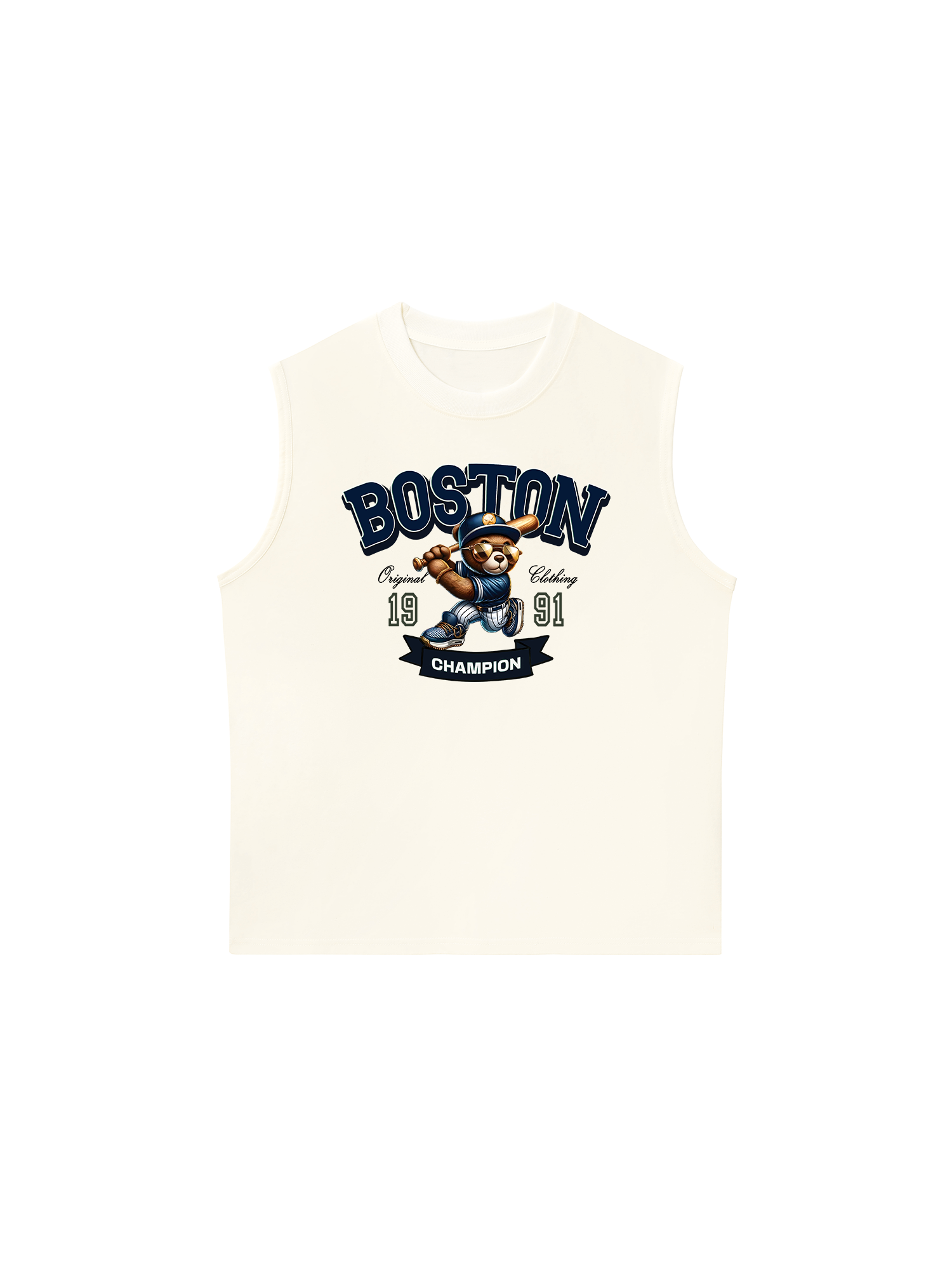 Áo Ba Lỗ Relaxed Fit Baseball Boston Teddy