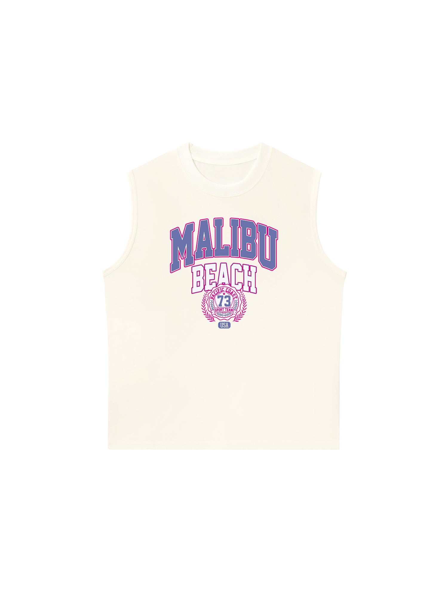Áo Ba Lỗ Relaxed Fit USA Malibu Beach Retro