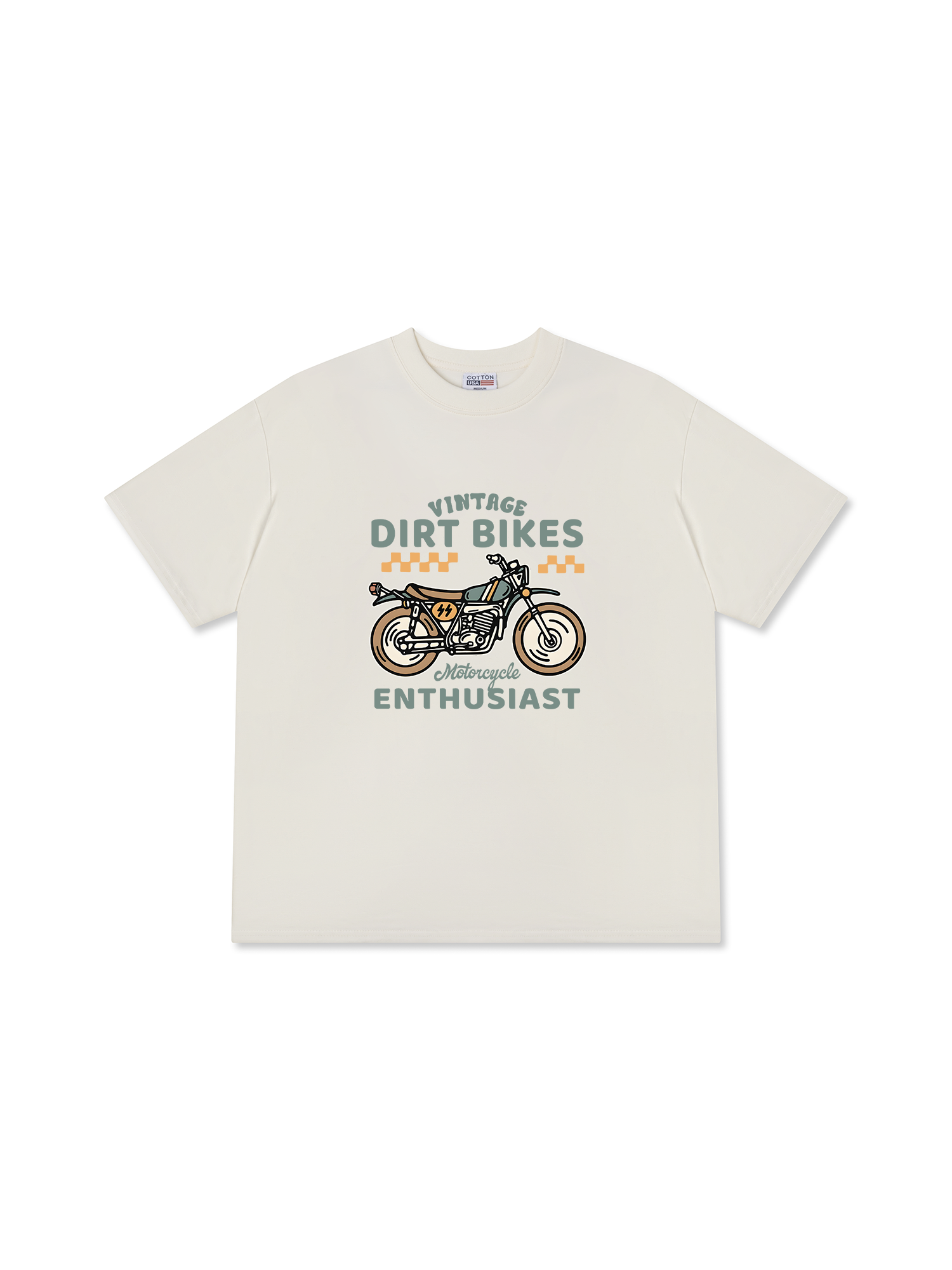 Áo Thun Relaxed Fit Motorbike Vintage Dirt Bike