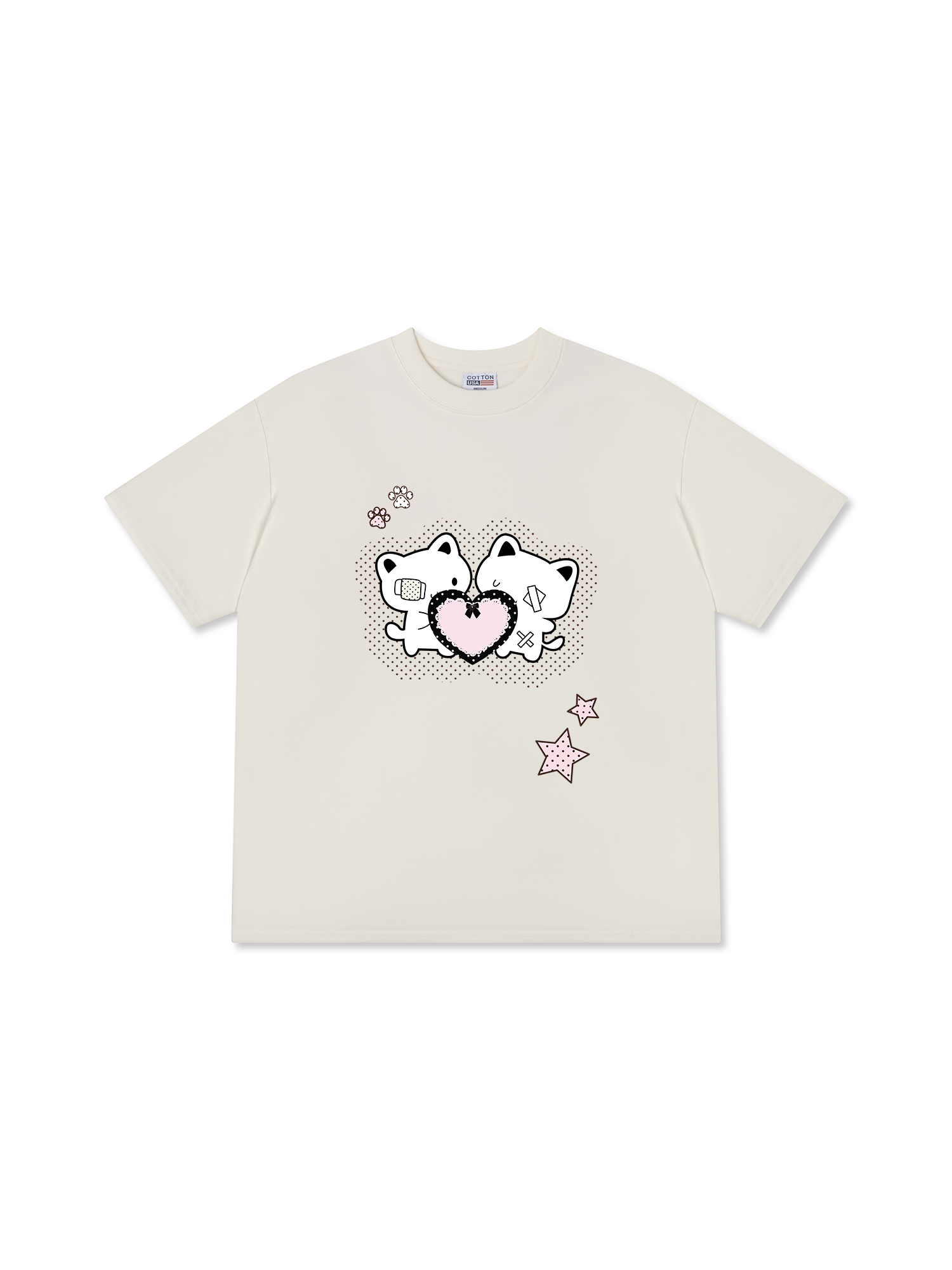 Áo Thun Relaxed Fit Dotty Mood Starlight Kitty Care PT0090PT