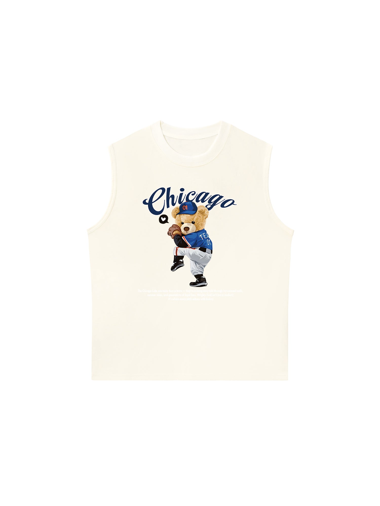 Áo Ba Lỗ Relaxed Fit Baseball Chicago Cubs