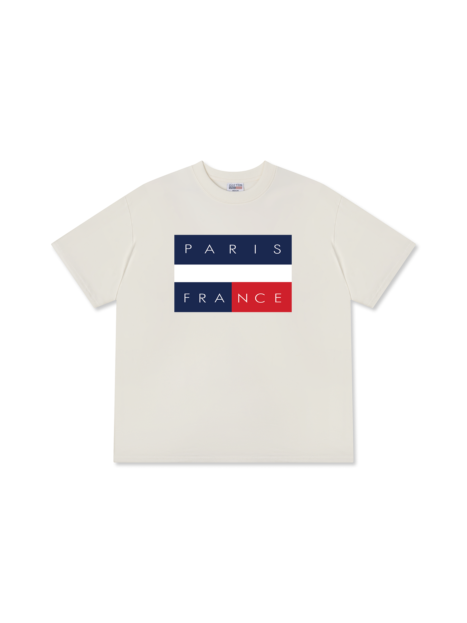 Áo Thun Relaxed Fit Paris France Flag