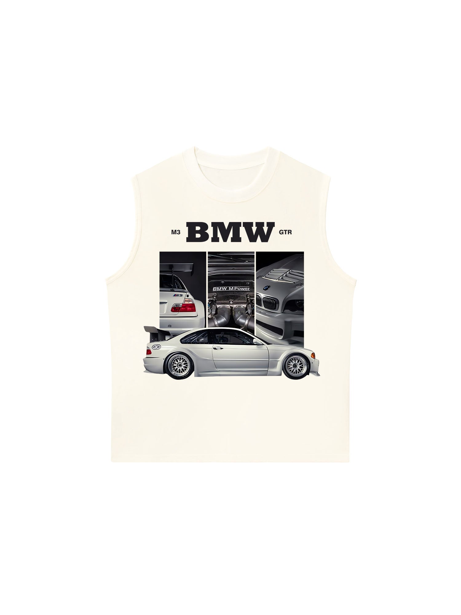 Áo Ba Lỗ Relaxed Fit BMW M3 GTR Silver
