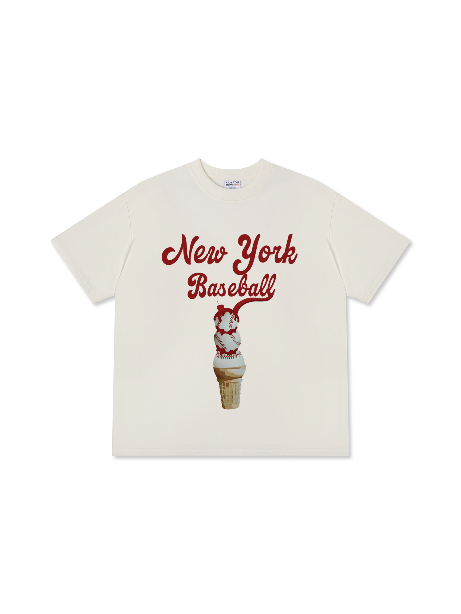 Áo Thun Relaxed Fit Baseball NewYork Ice Cream