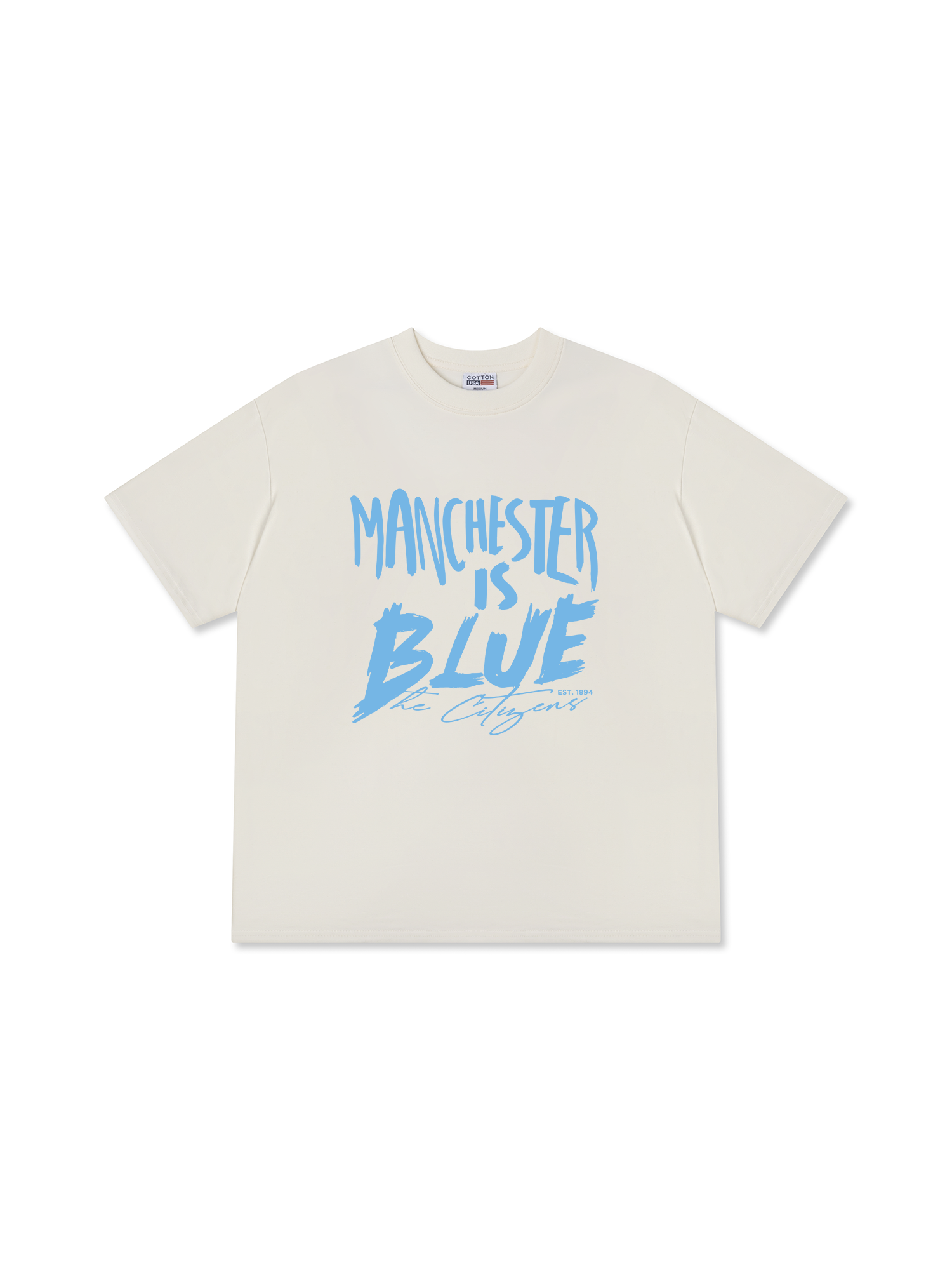 Áo Thun Relaxed Fit Soccer Manchester is Blue