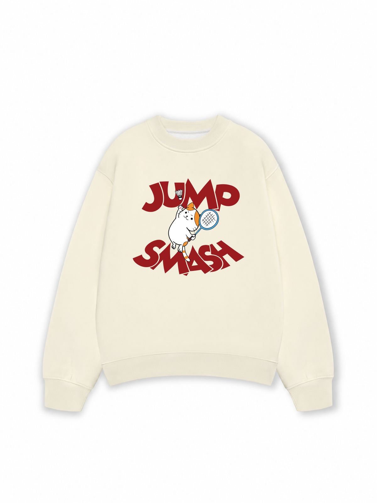 Áo Sweater Nỉ Hai Da Badminton Cat Jump Smash